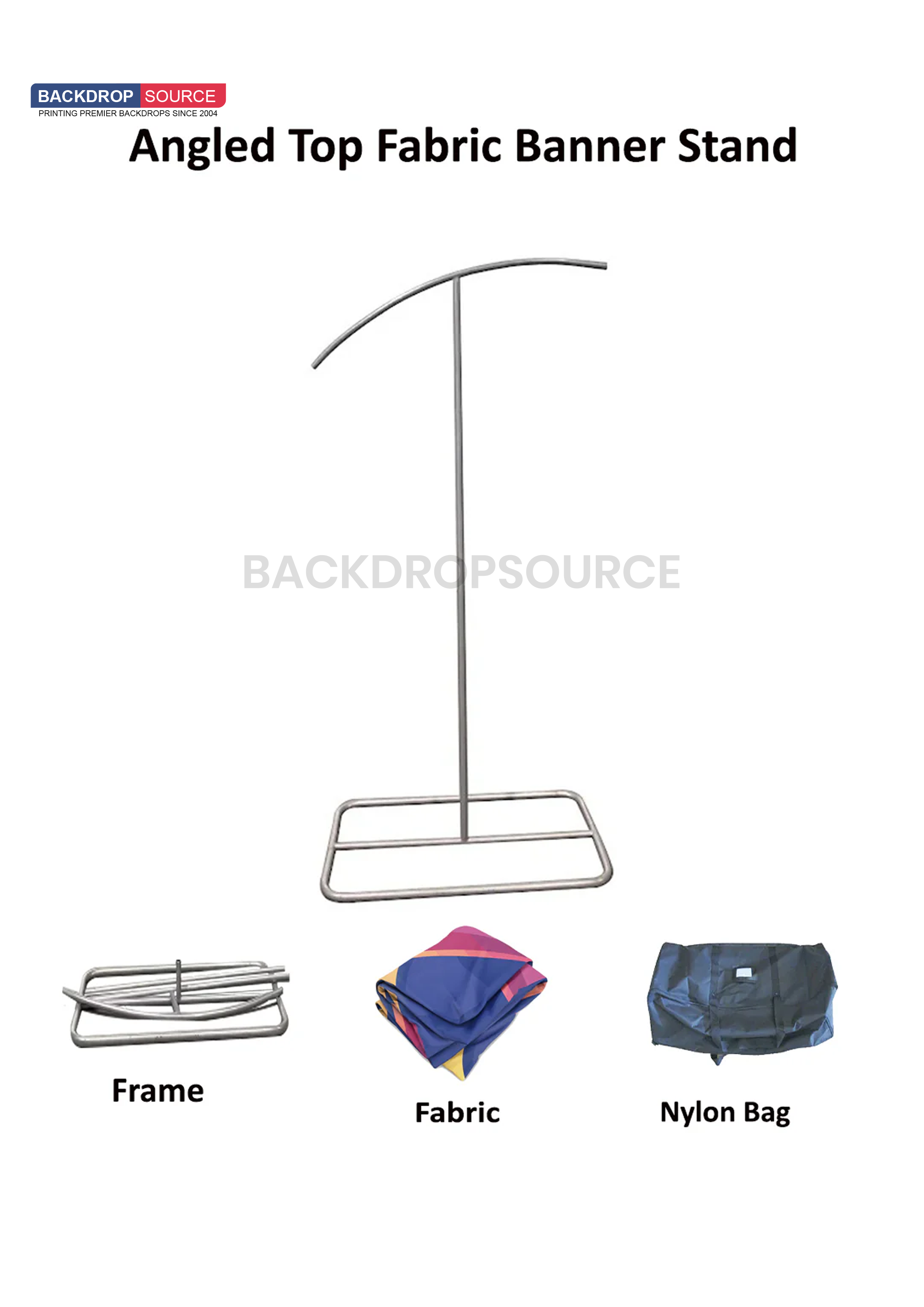 Angled Top Fabric Banner Stand.