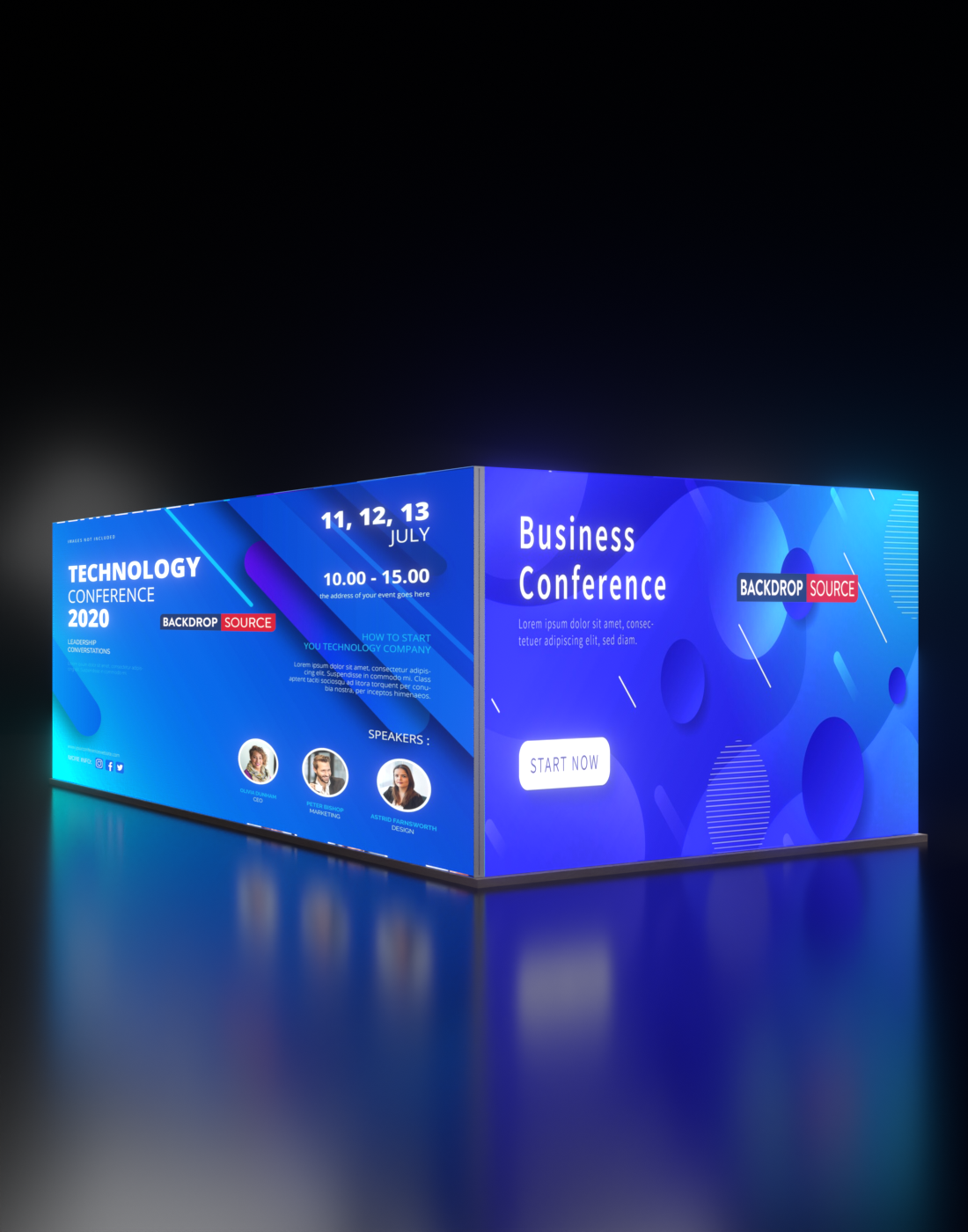 6m SEG Modular Lightbox Display for Tradeshows - Model 5.