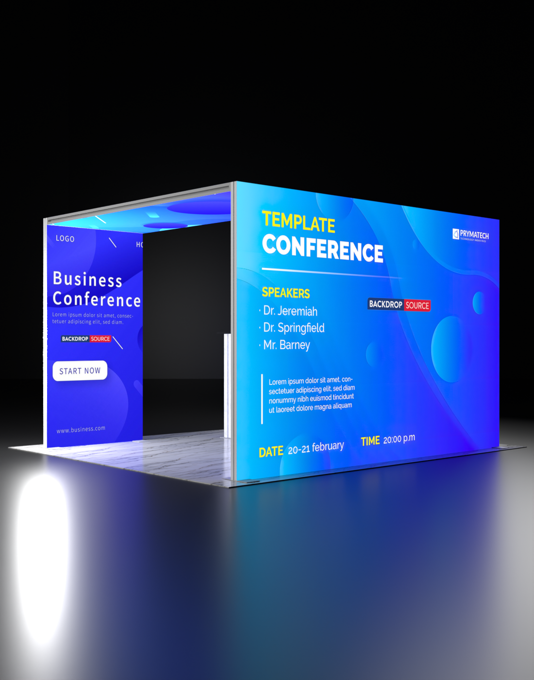 3m SEG Modular Lightbox Display for Tradeshows - Model 1.