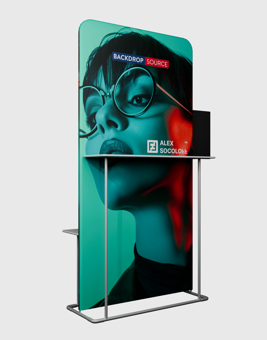 EZ Display Stand with Shelves & TV Mount.