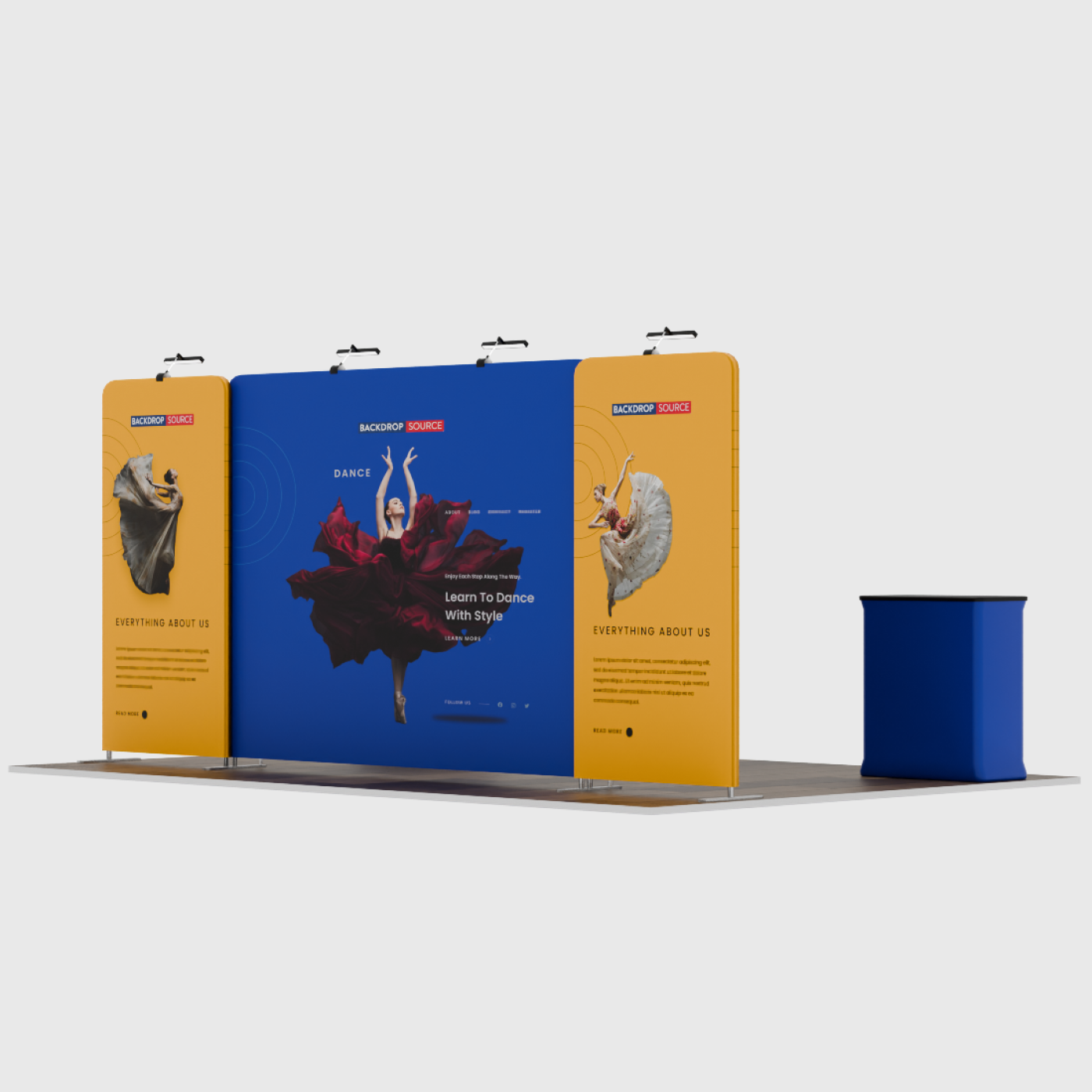 Portable Exhibit Display 6m x 3m - Model 4.