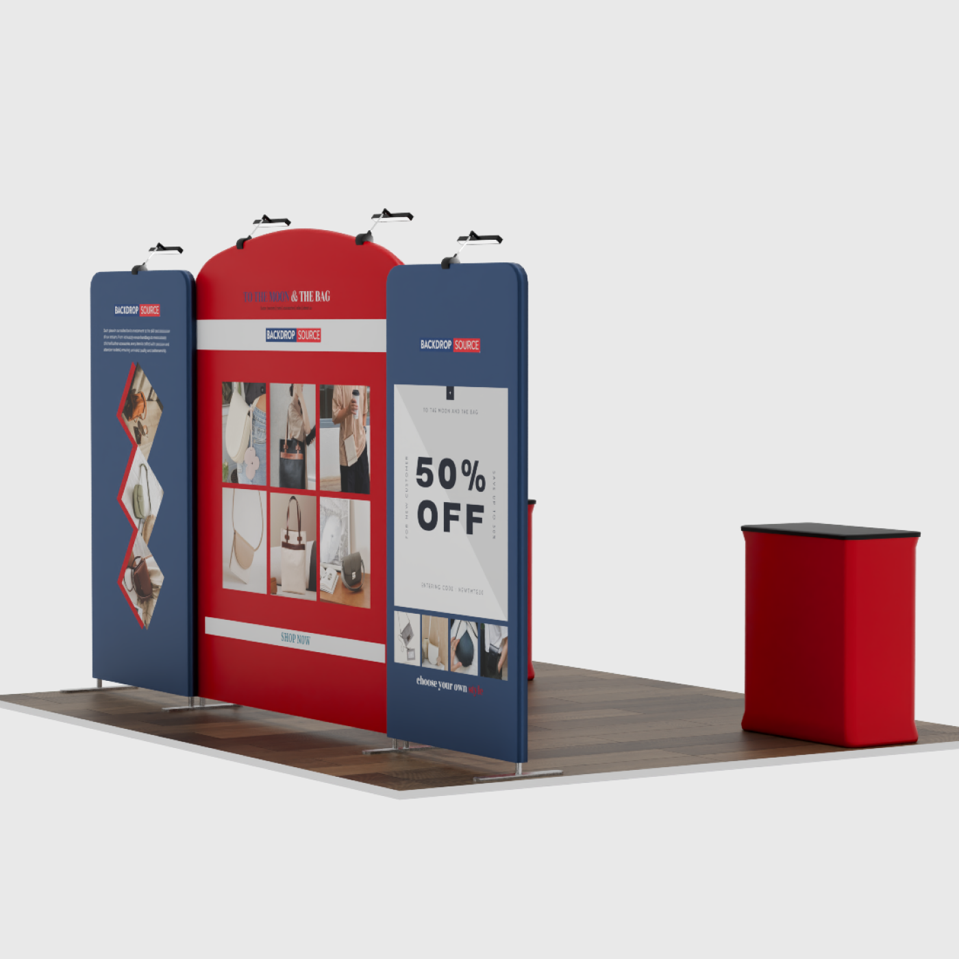 Portable Exhibit Display 6m x 3m - Model 7.