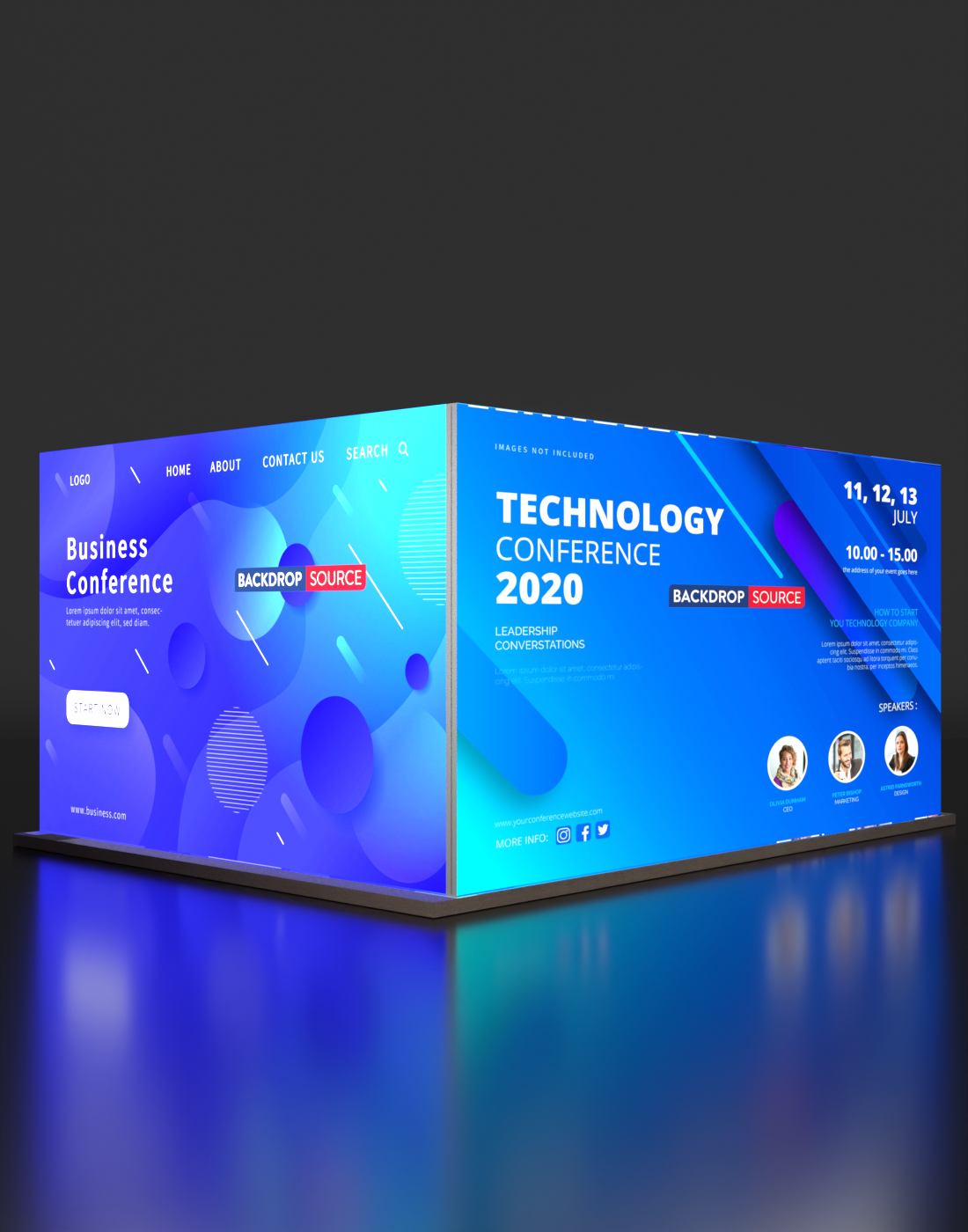 4m SEG Modular Lightbox Display for Tradeshows - Model 2.