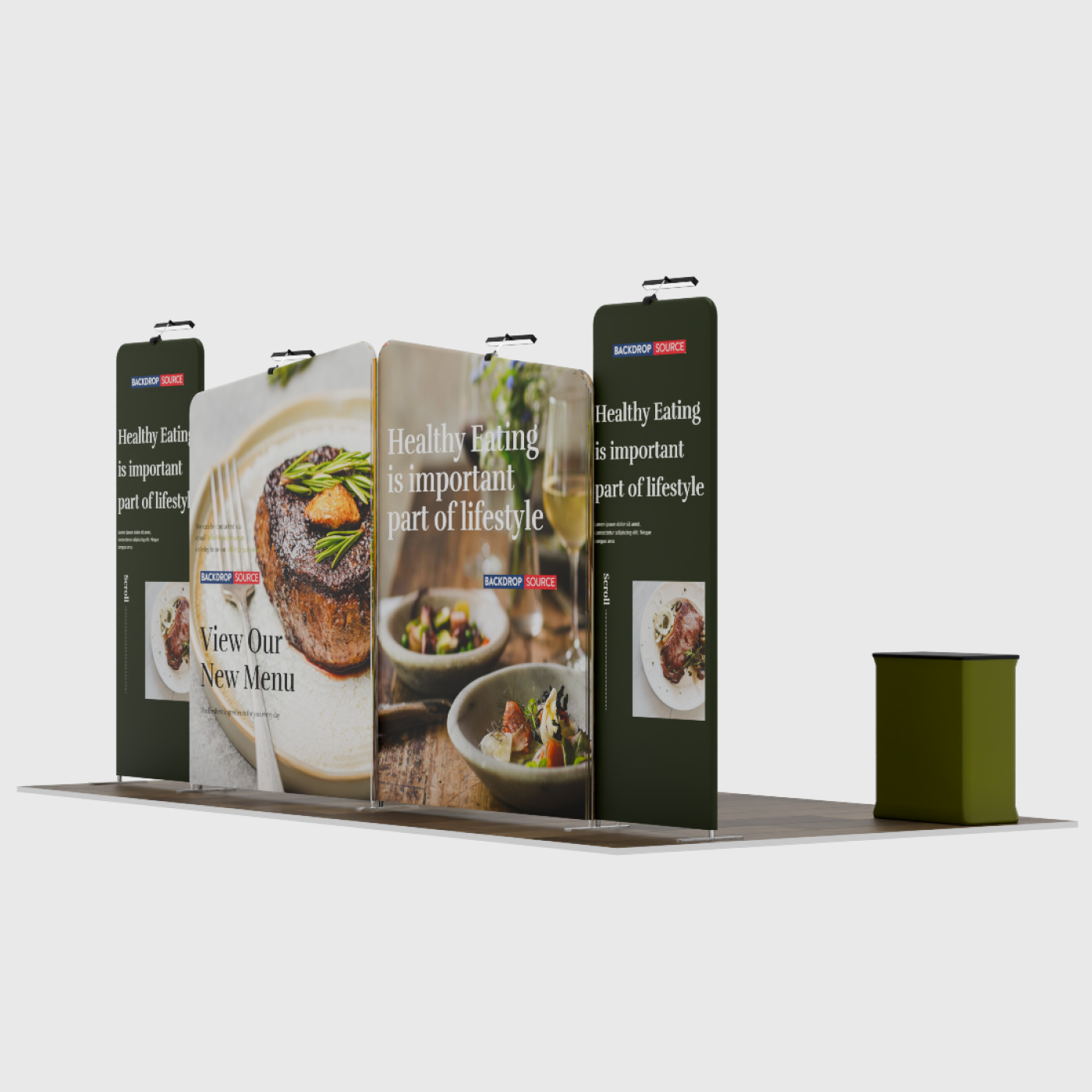 Portable Exhibit Display 6m x 3m - Model 1.