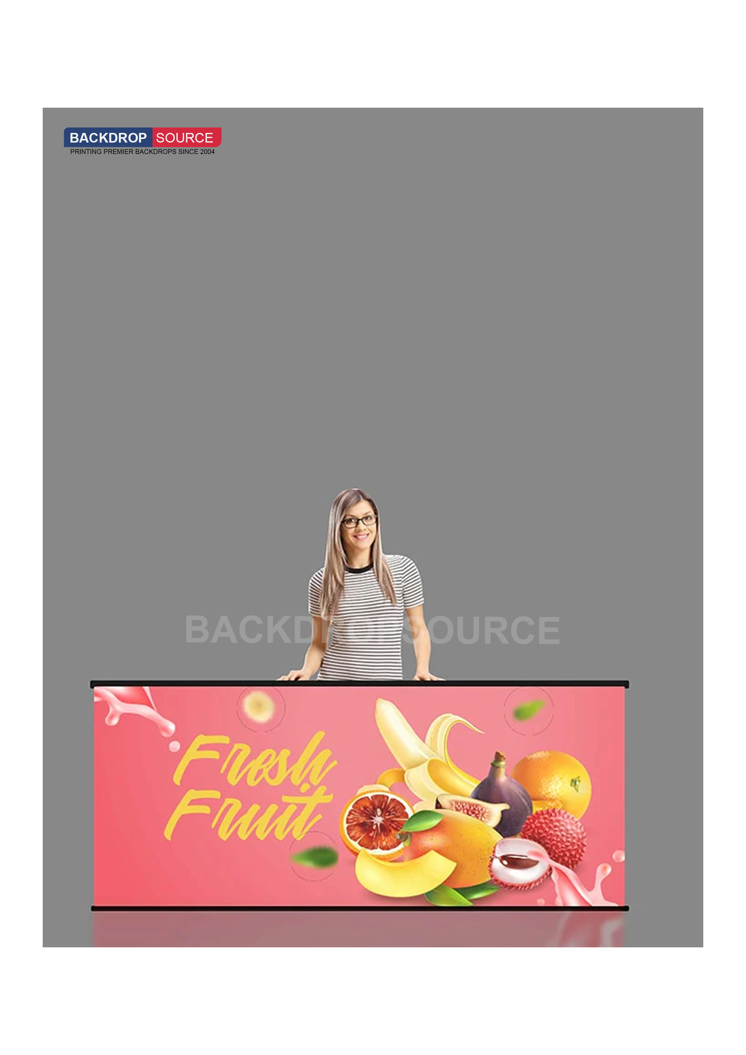 Backlit fabric LED Counter Display.