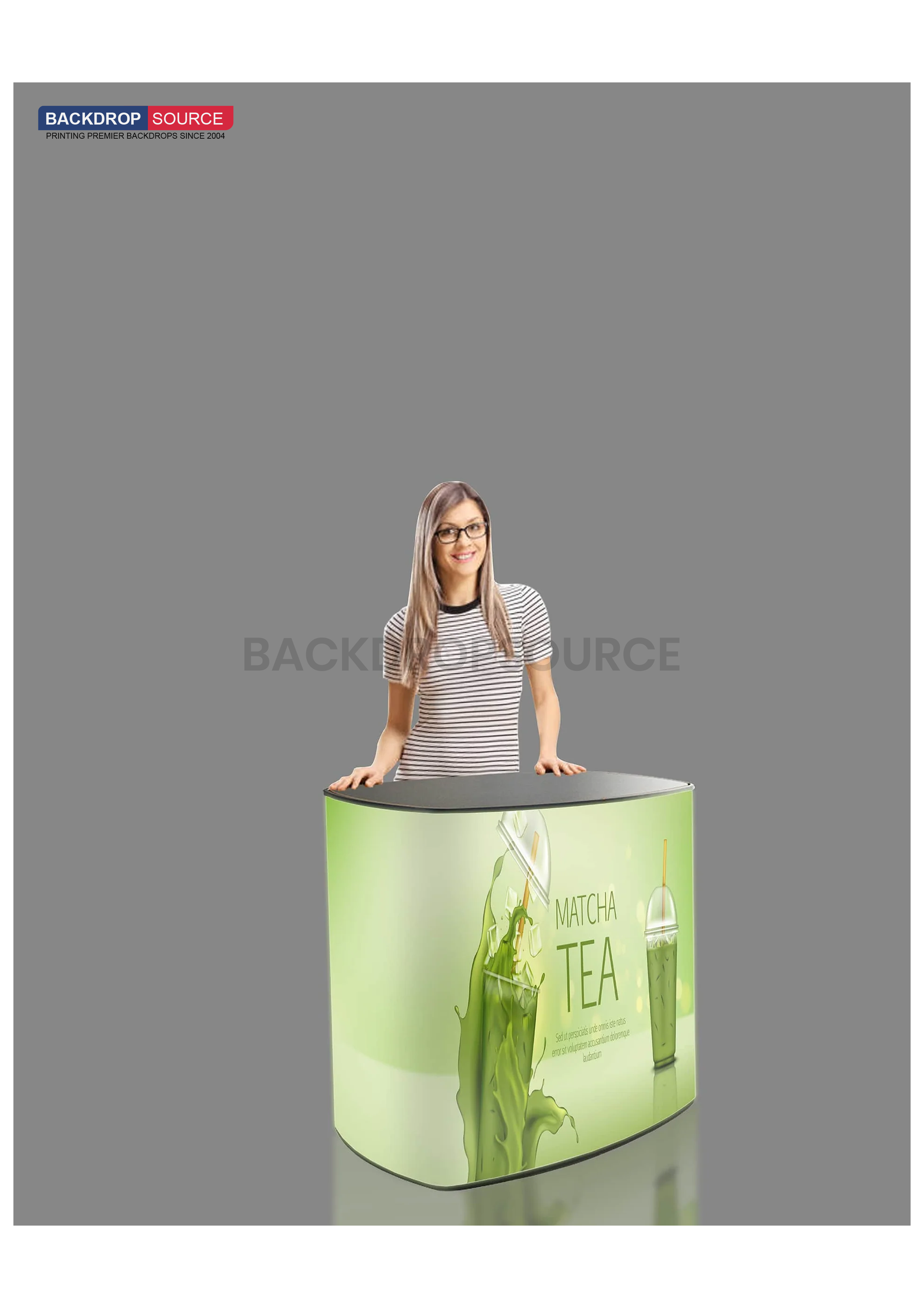 Backlit fabric LED Counter Display 1.2/1.9m.