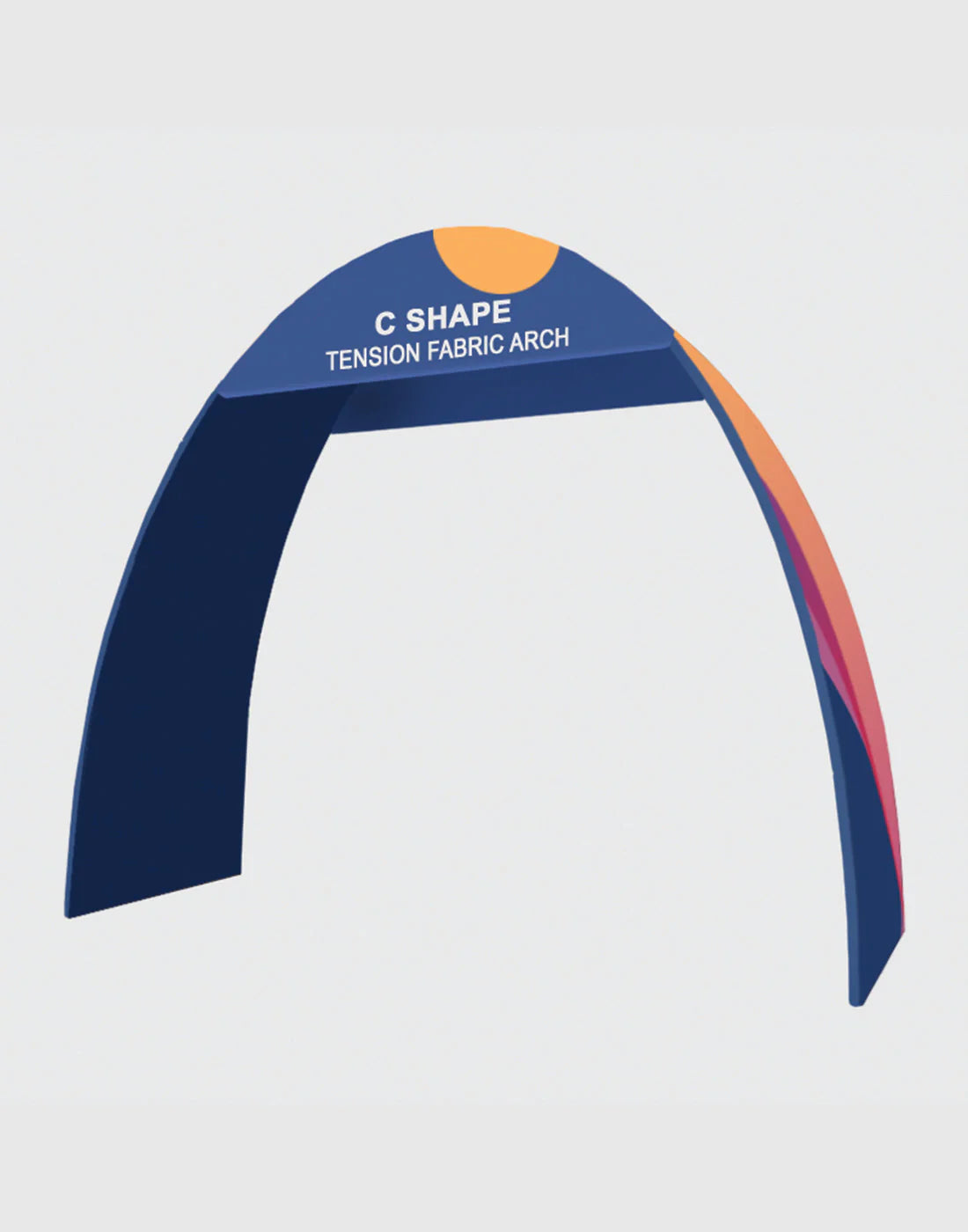 C Shape Tension Fabric Arch - 6m.