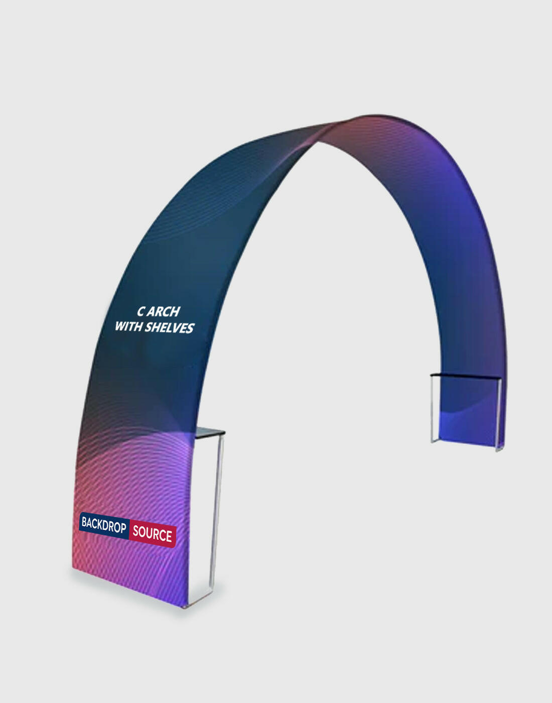 C Shape Arch with Shelves.