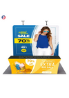 Compact 3mx3m Booth Kit with Backwall and Table Cover.