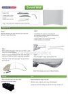 Curved tension fabric backdrop display for professional events and exhibitions, durable and easy to assemble.