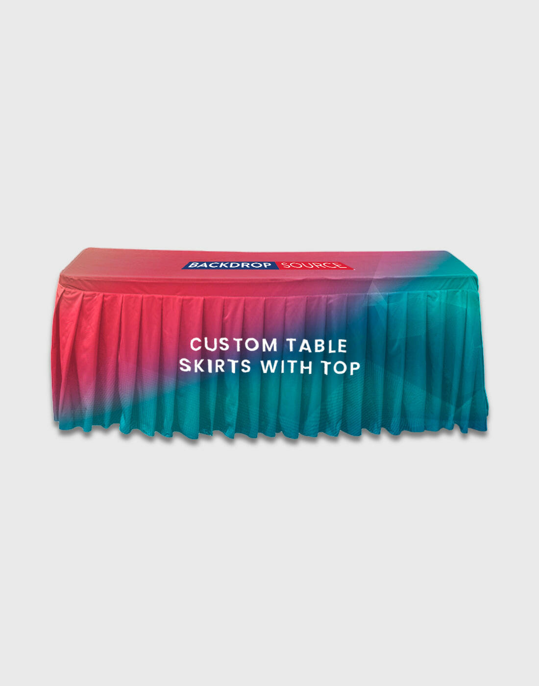 Custom Fitted Table Skirts with Top.