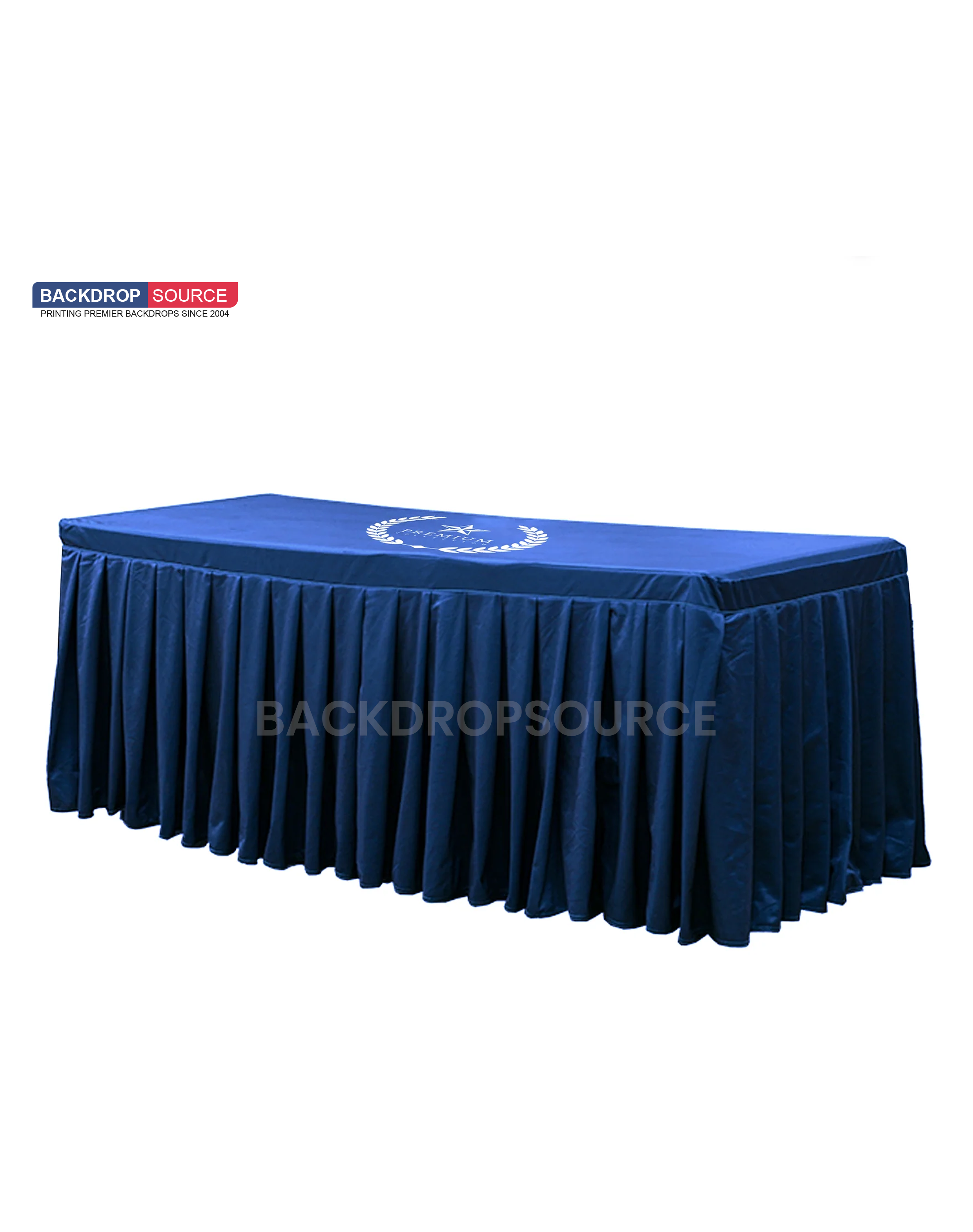 Custom Fitted Table Skirts with Top.