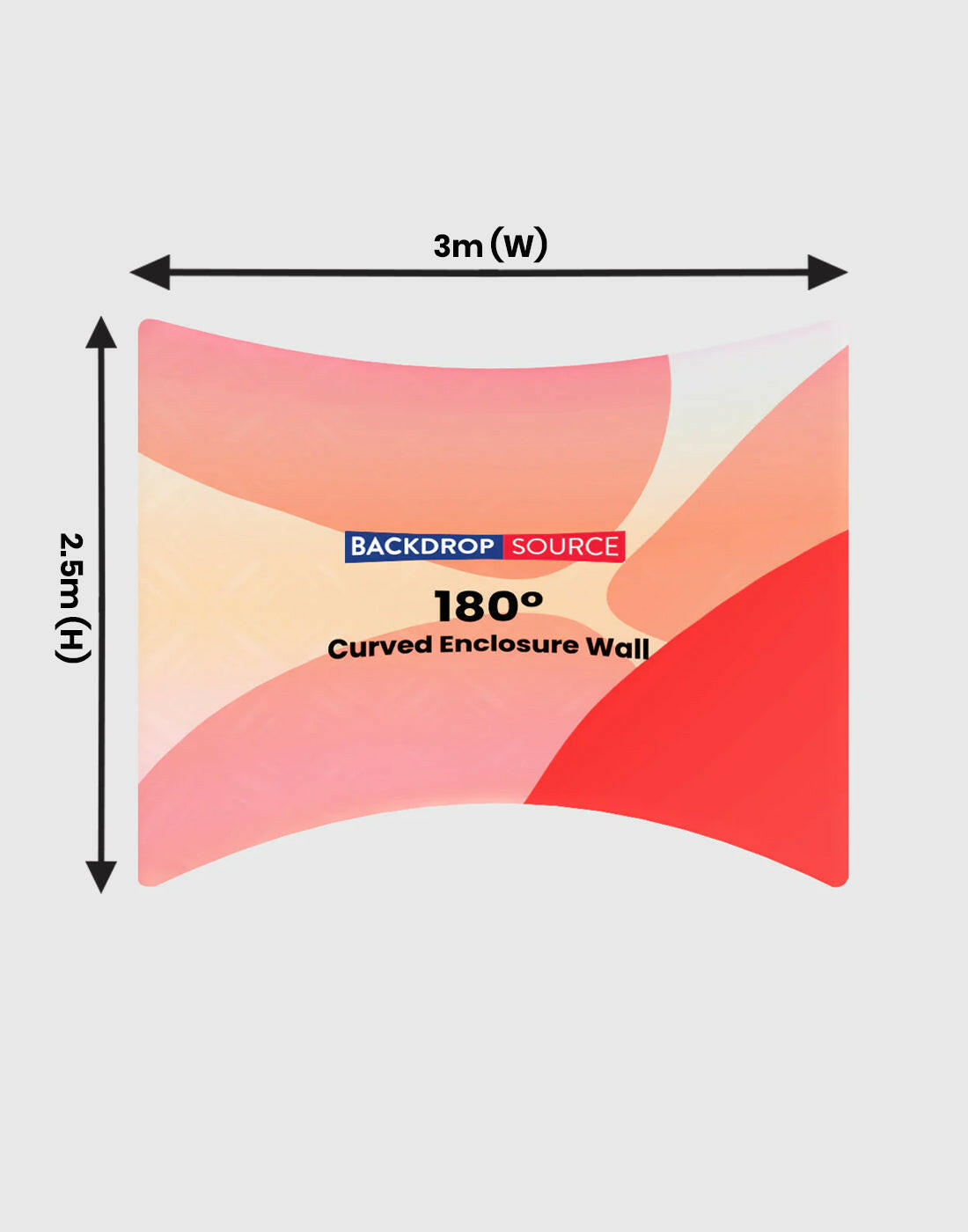 Custom 180° Curved Enclosure Wall.
