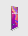 Double-screen wide base Roll Up Banner.