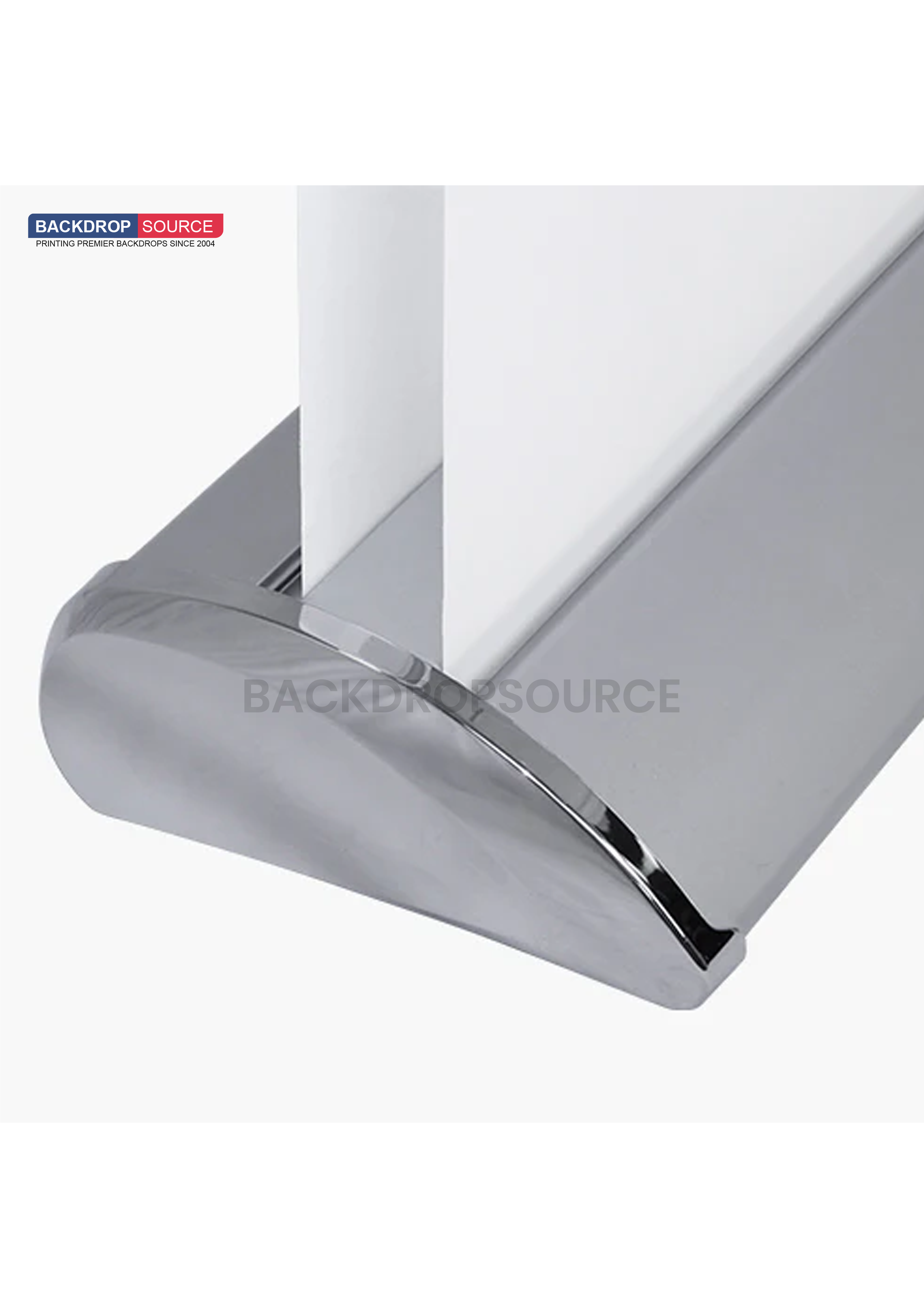 Double-screen wide base Roll Up Banner.