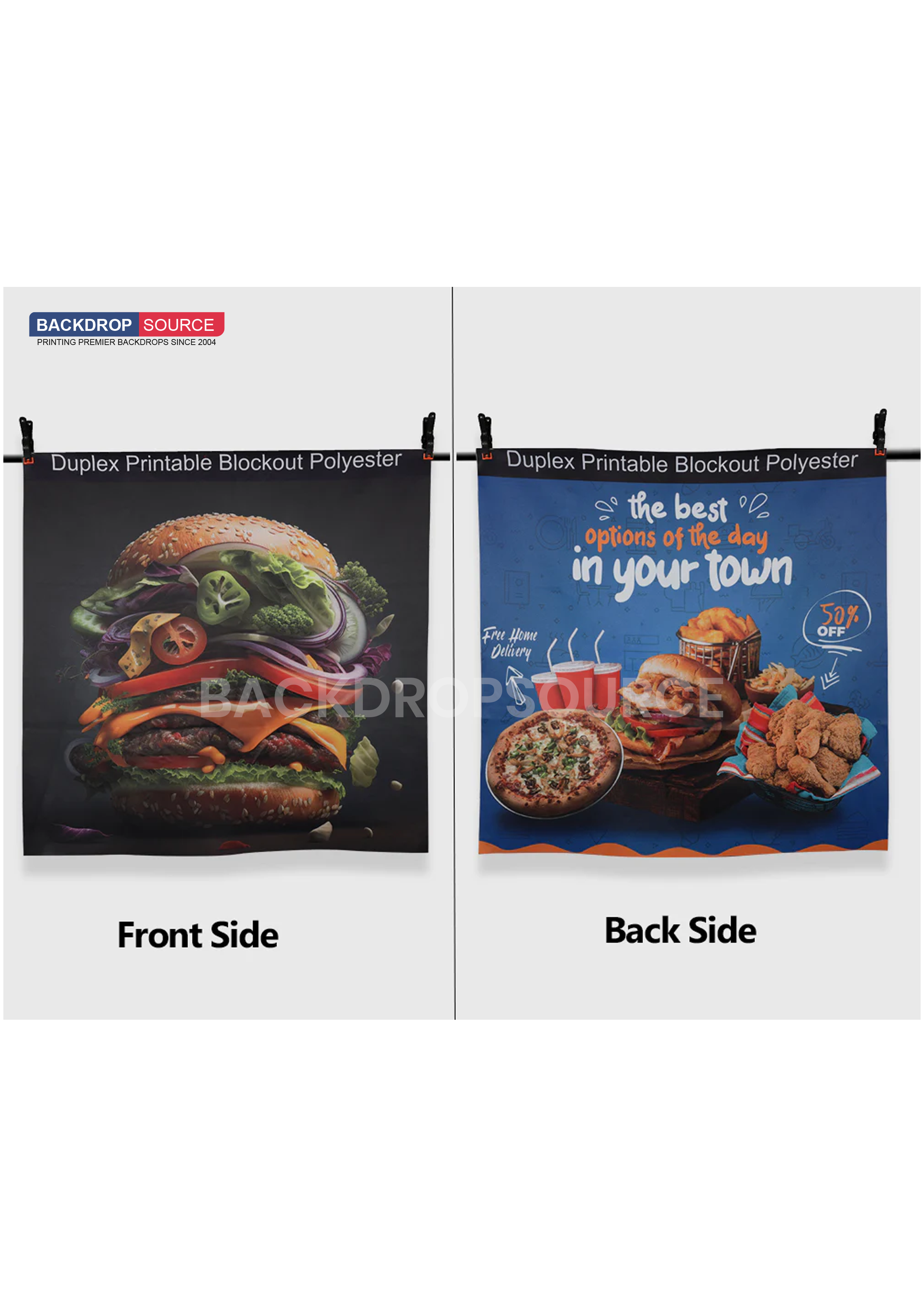 Duplex Blockout Polyester Backdrop (300 GSM).