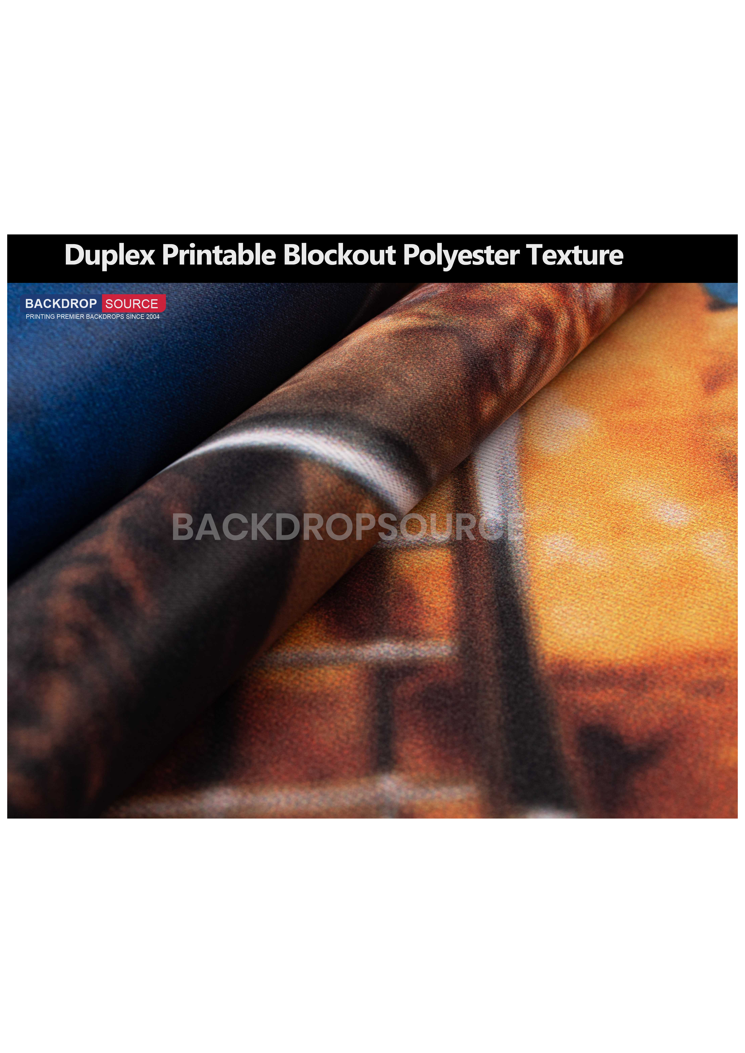 Duplex Blockout Polyester Backdrop (300 GSM).