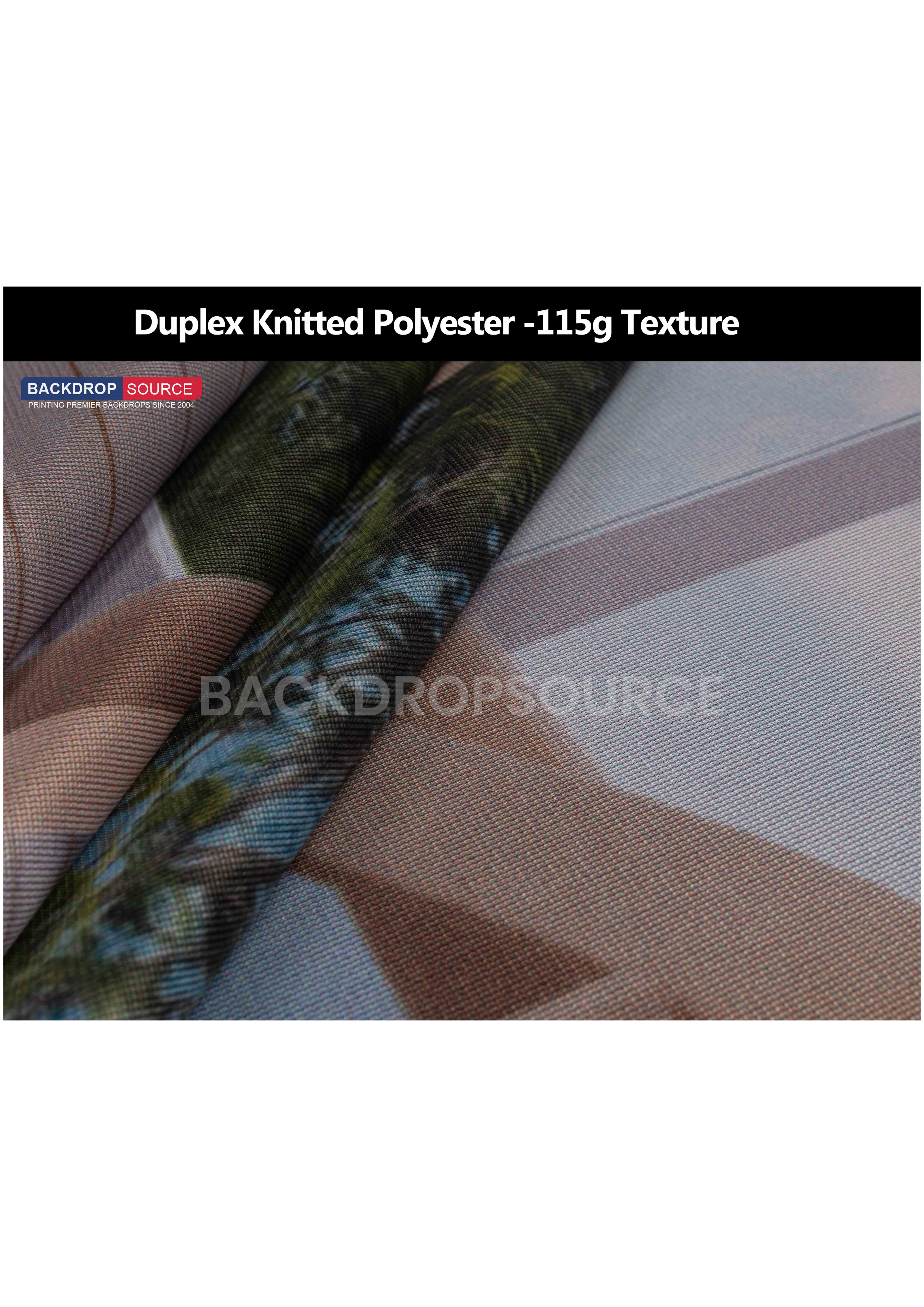 Duplex Knitted Polyester (115GSM).