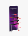Portable Fabric Display Shelves.