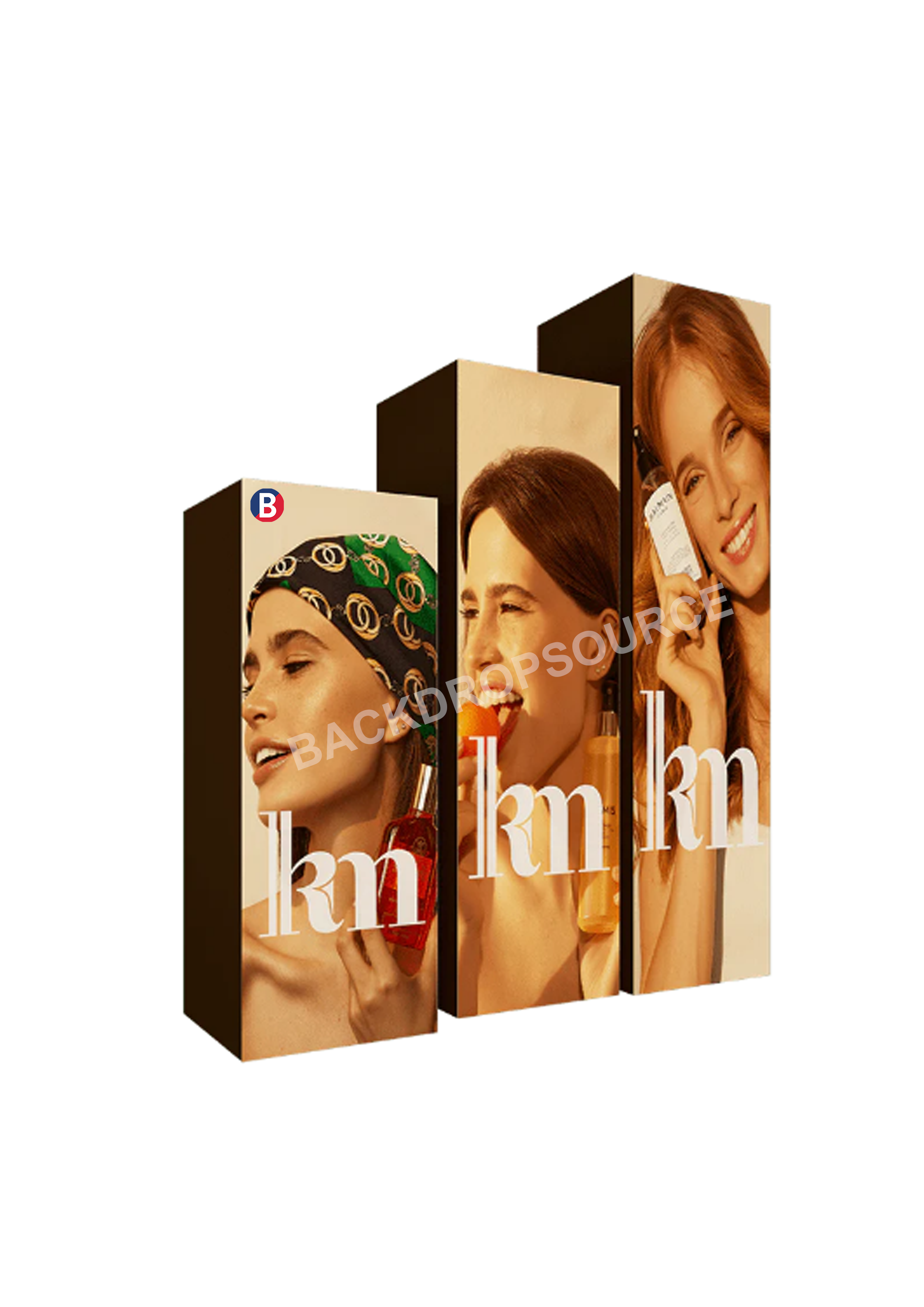 EZ Cubic Tower Fabric Display.