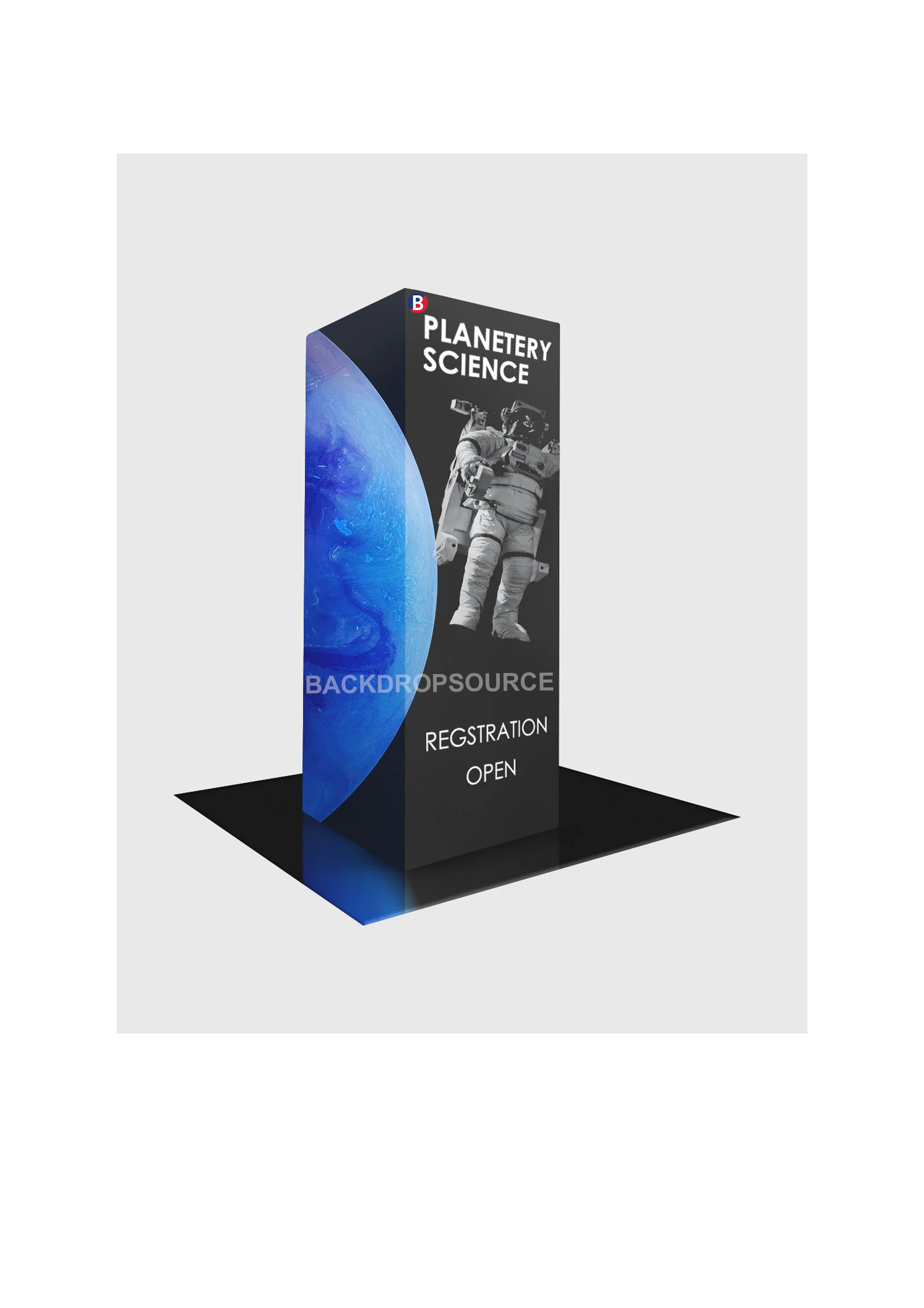 EZ Cubic Tower Fabric Display.