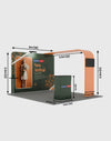 Economy L Arch TV Display Exhibition Kit for 3m Wide Booths.