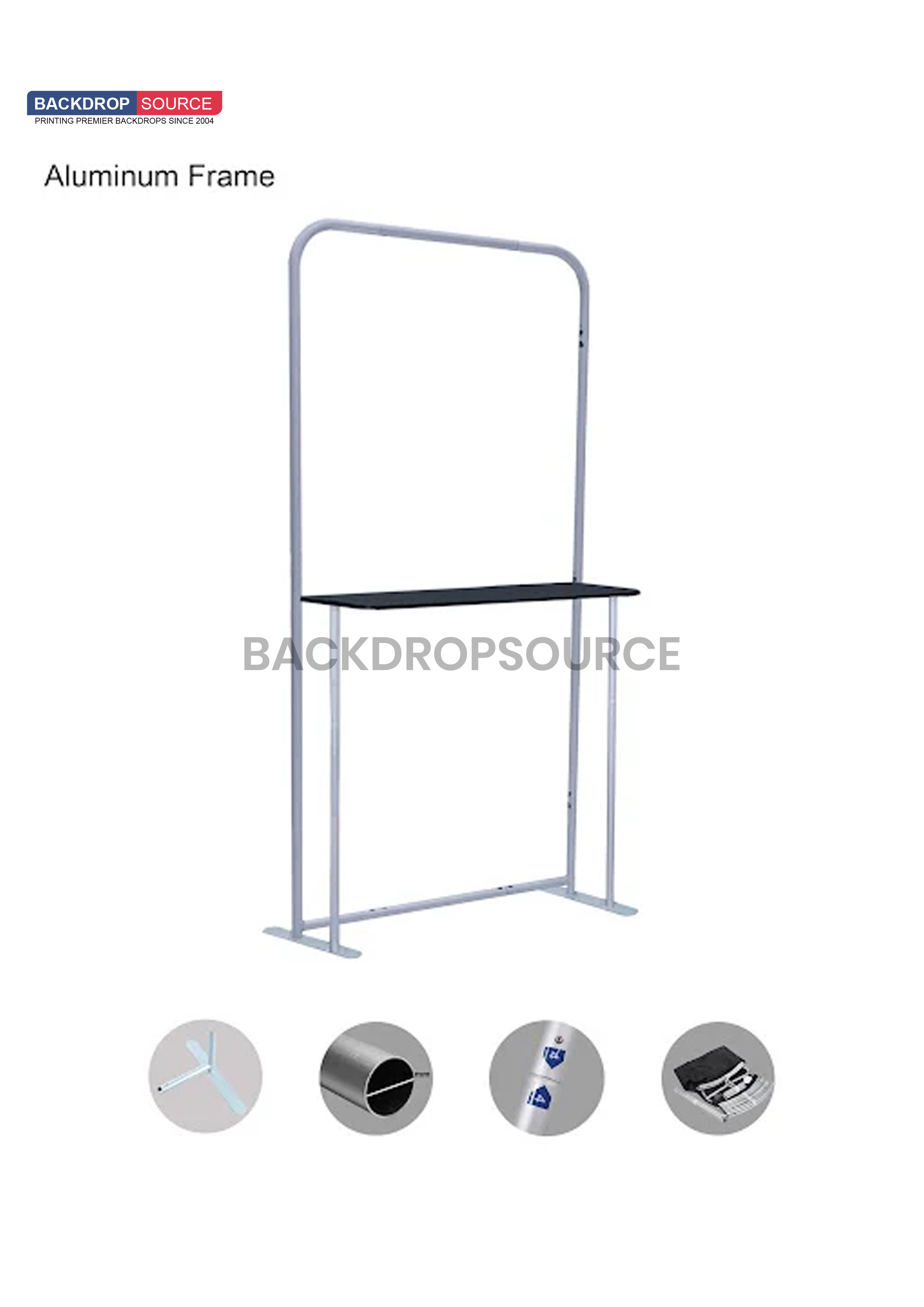 Exhibit Display stand with Shelves & TV mount.