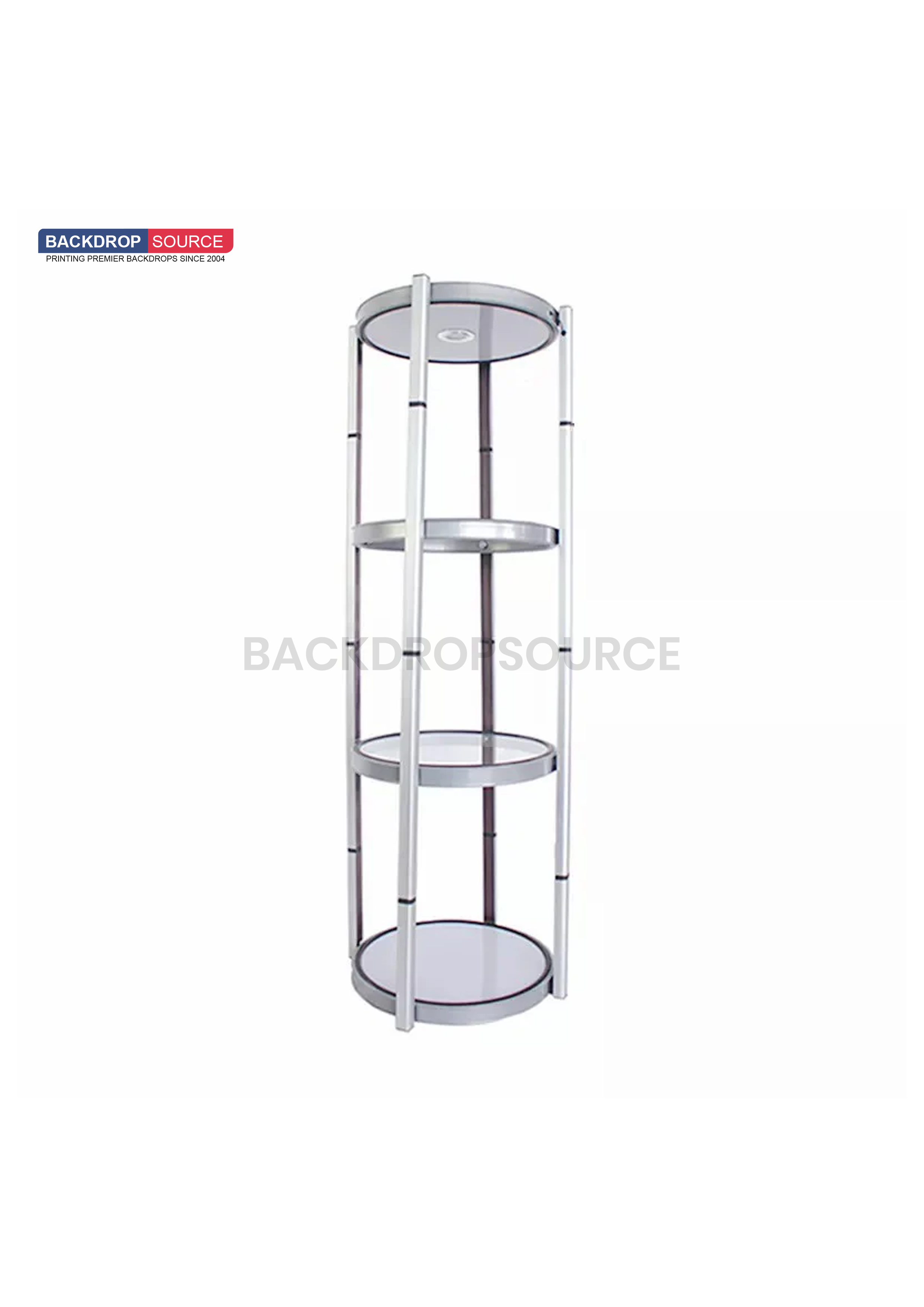 Exhibition Display Showcase with 4-Layer Shelves.