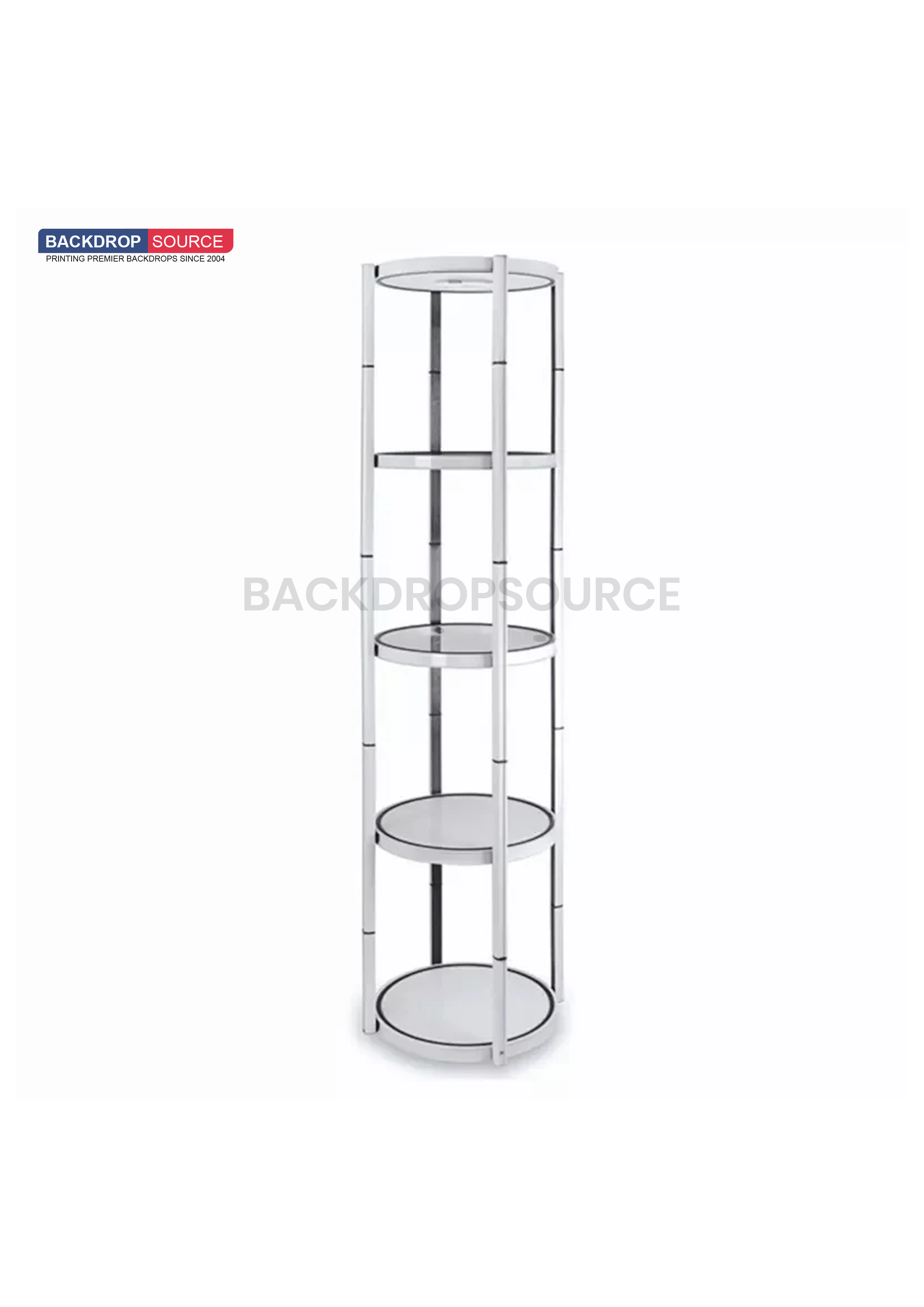 Exhibition Display Showcase with 5-Layer Shelves.