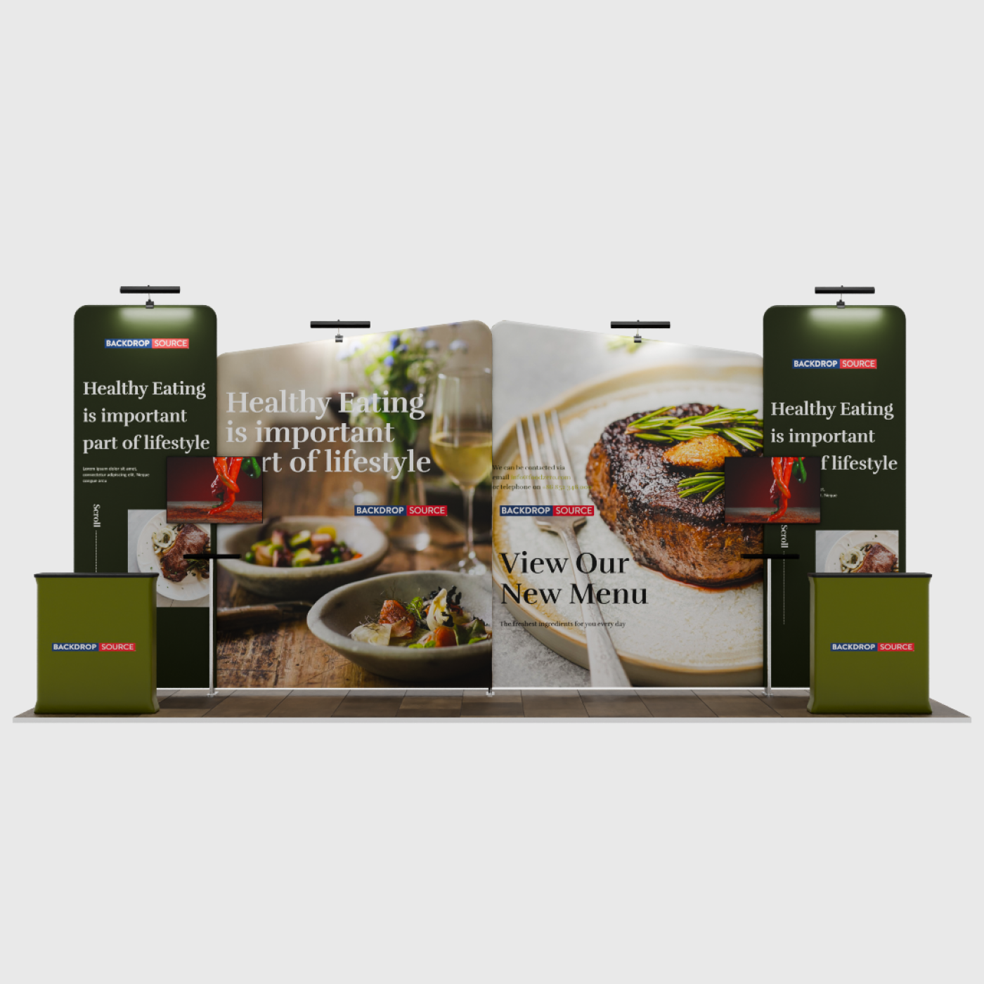 Portable Exhibit Display 6m x 3m - Model 1.