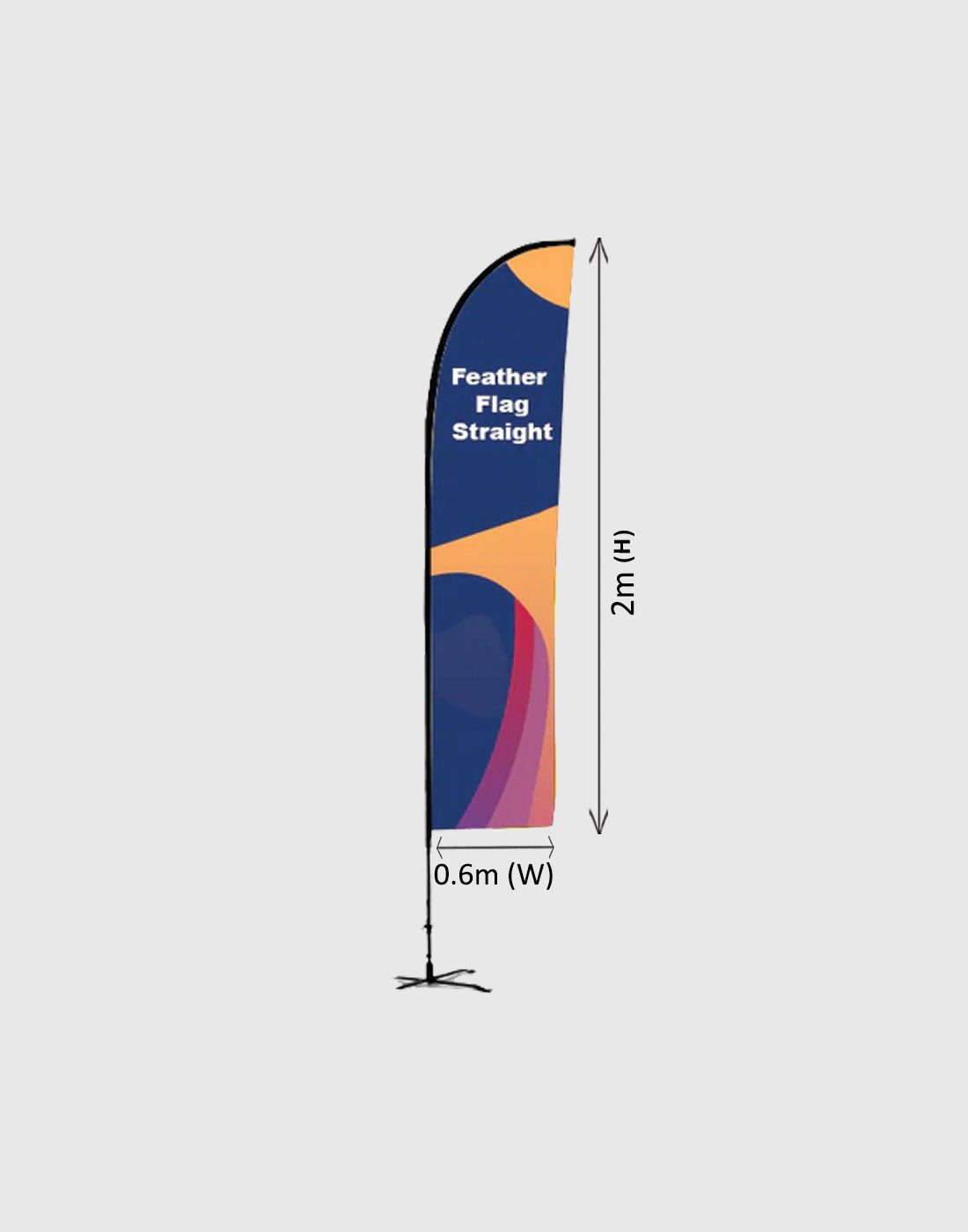 Customized Straight Feather Flag Banner Printing