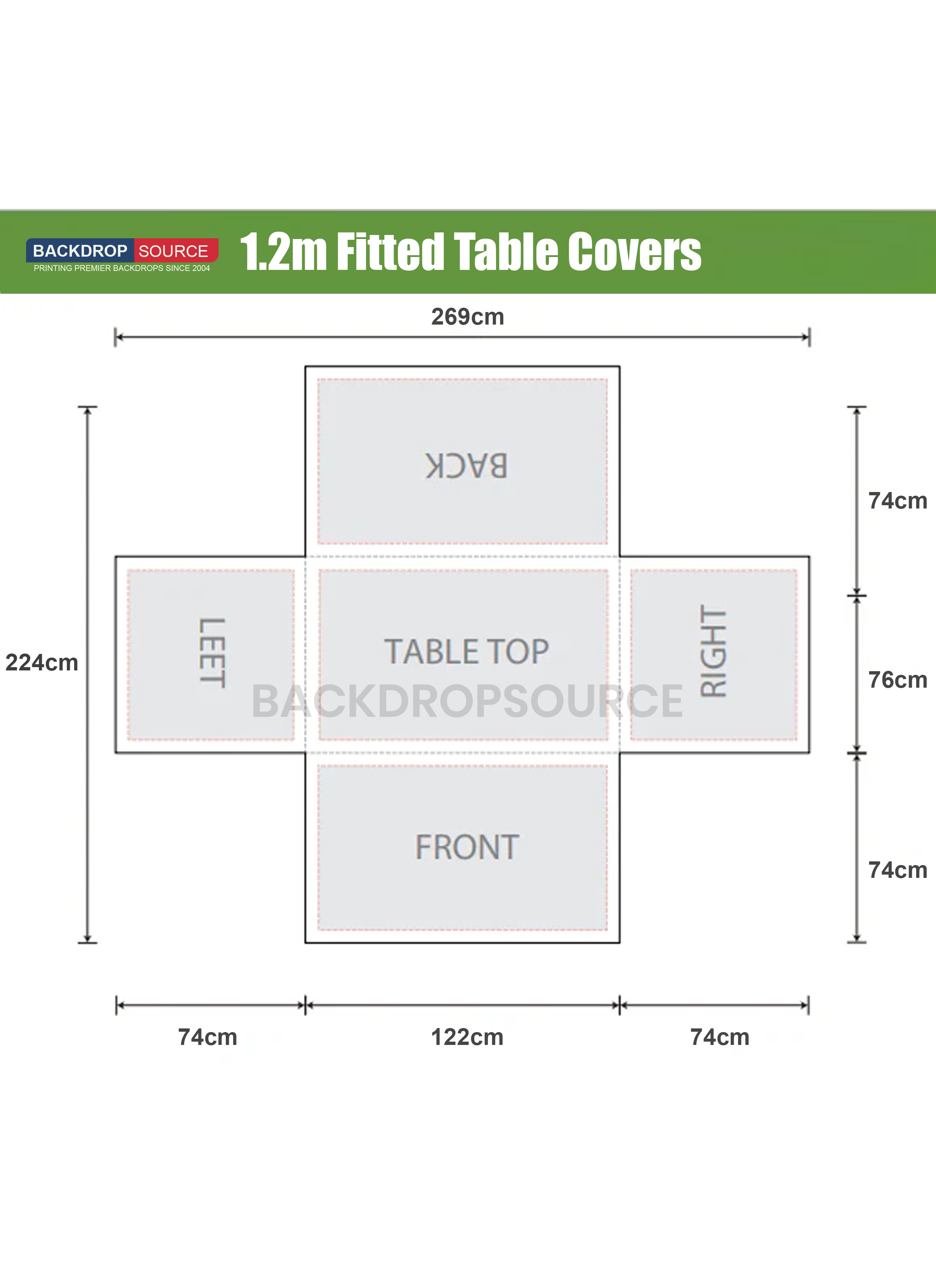 Premium Fitted Table Cover for events from Backdropsource NZ, ideal for professional display and branding.