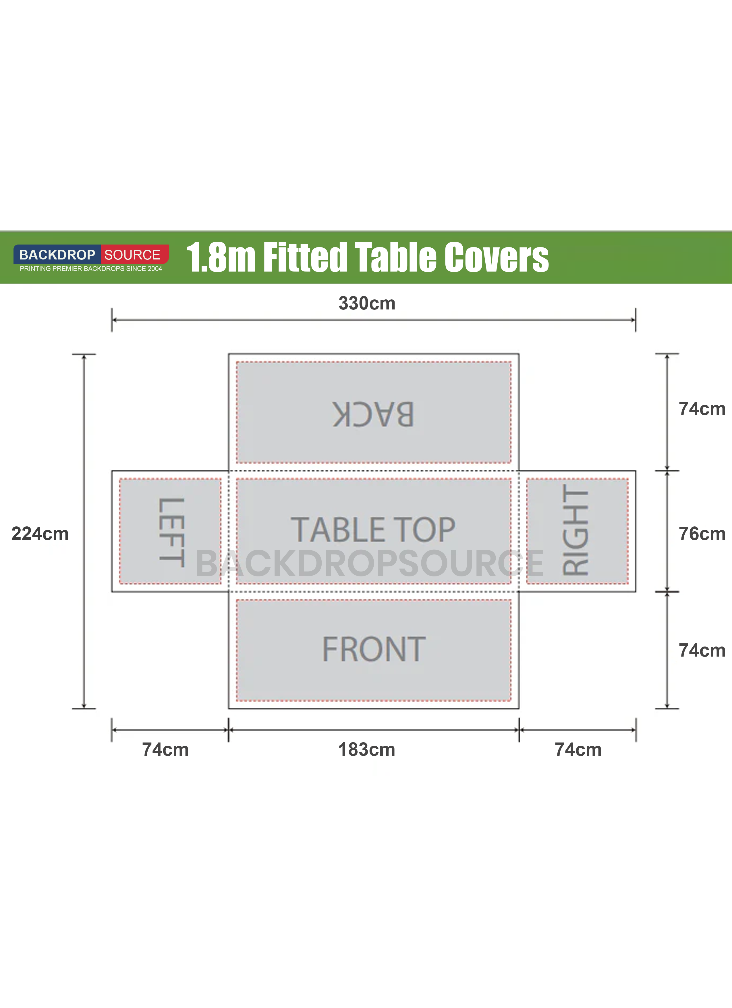 Premium Fitted Table Cover for events from Backdropsource NZ, ideal for professional display and branding.