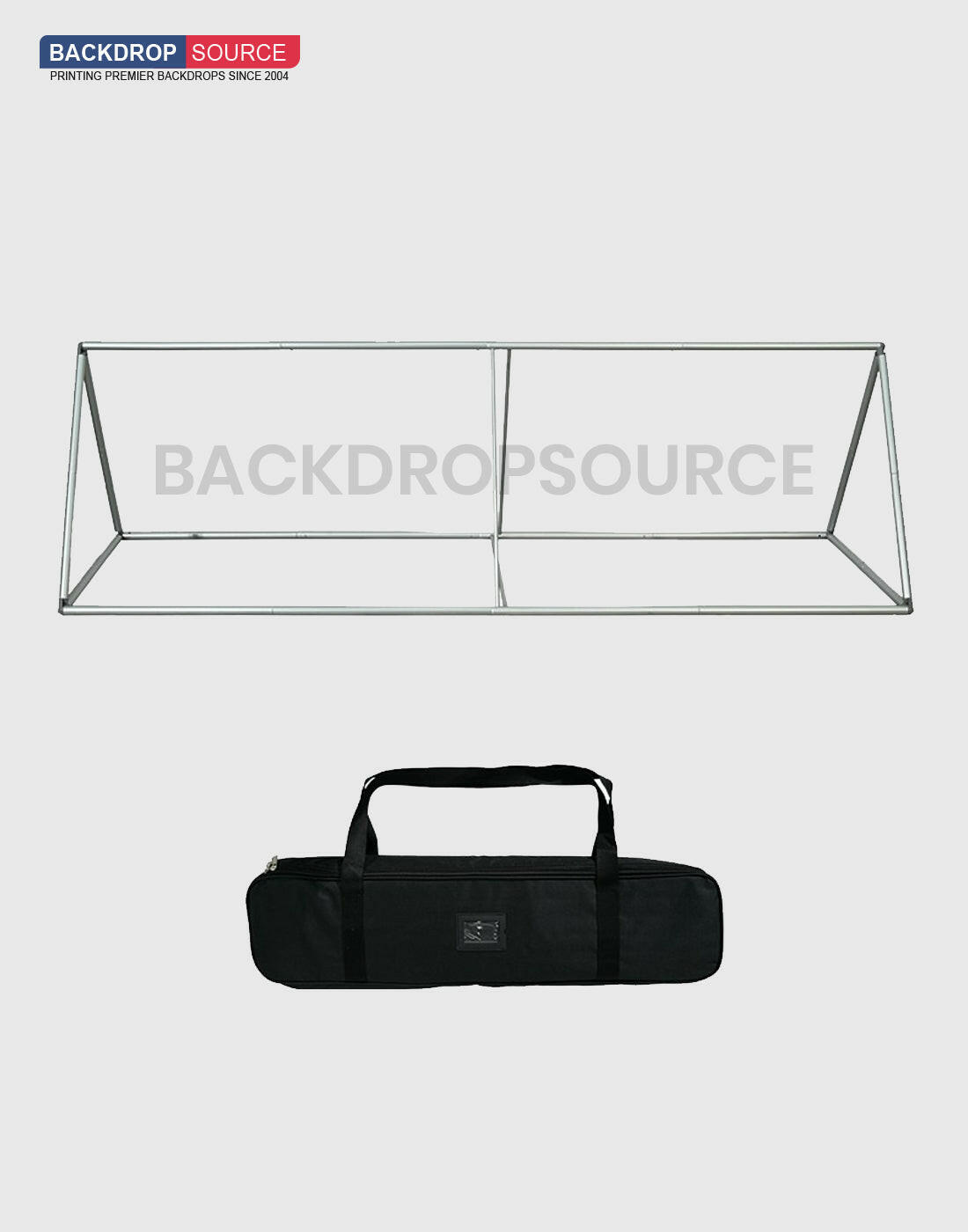 Triple-Sided Graphic Stand.