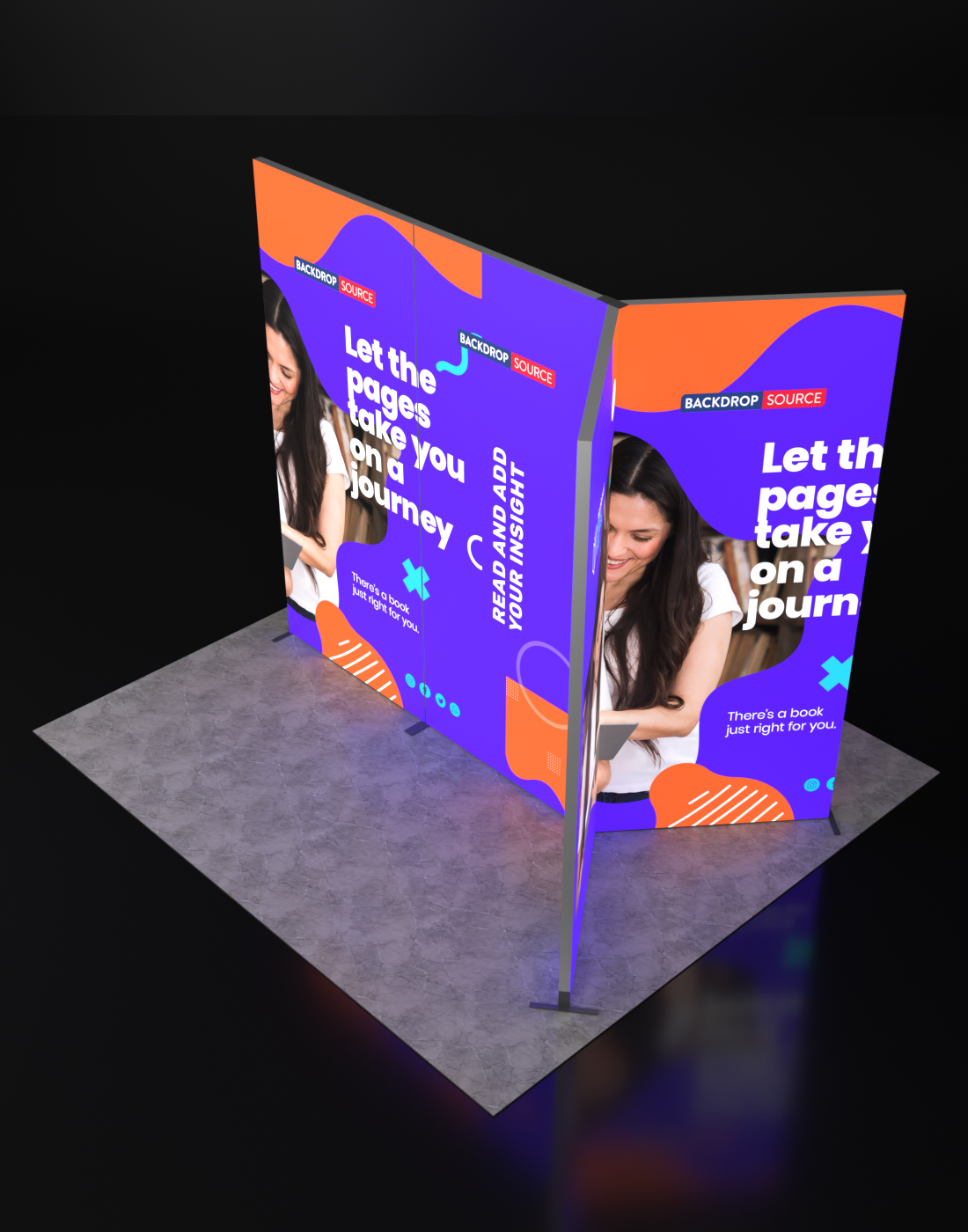 Foldable SEG Backlit Exhibition Display - Model 9.