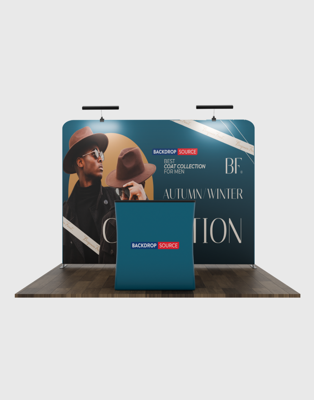 3m x 3m Straight Exhibit Pro 3-in-1 Display Kit with Illume Lights.