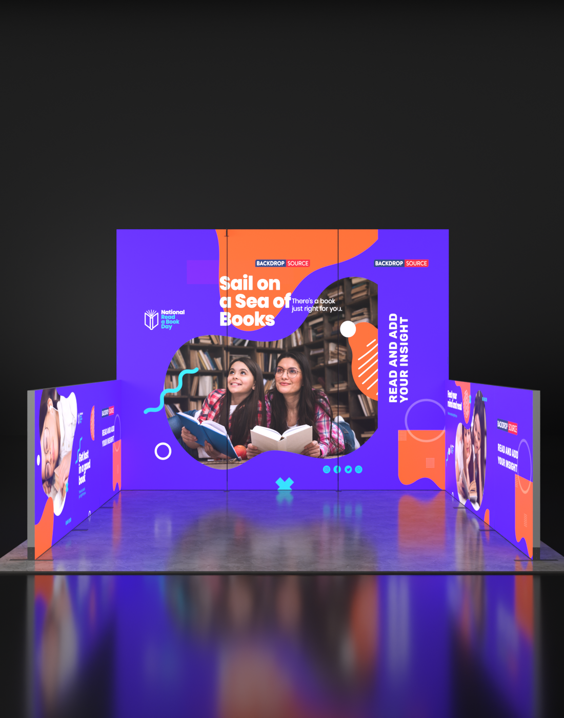 Foldable SEG Backlit Exhibition Display - Model 3.