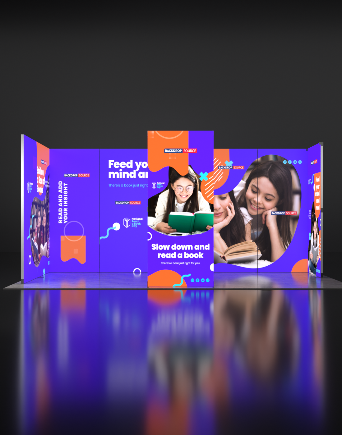 Foldable SEG Backlit Exhibition Display - Model 14.
