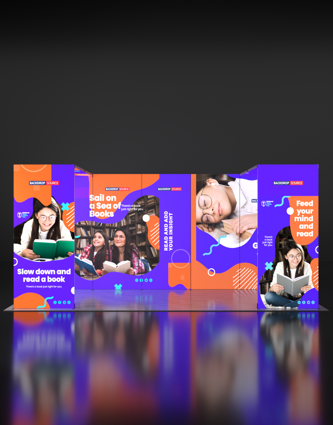 Foldable SEG Backlit Exhibition Display - Model 13.
