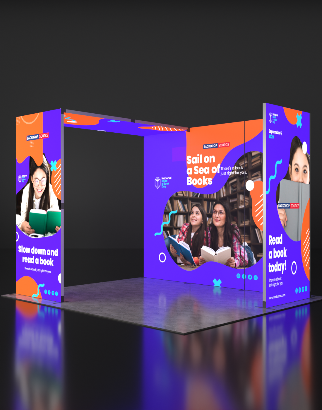Foldable SEG Backlit Exhibition Display - Model 2.