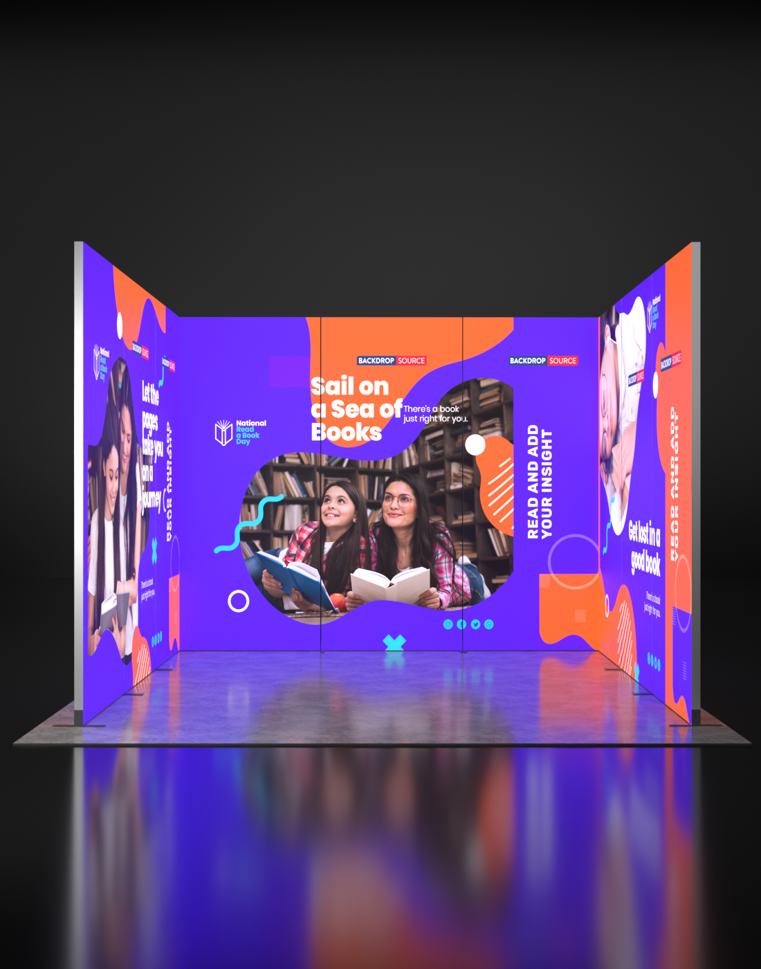 Foldable SEG Backlit Exhibition Display - Model 6.