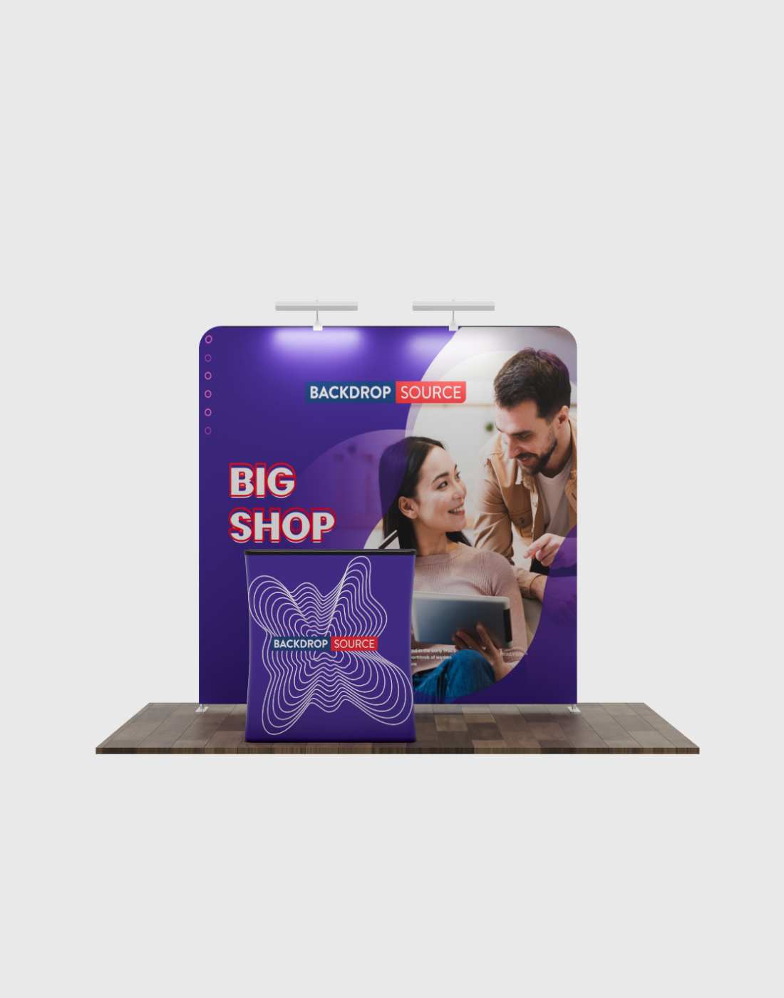 3m x 3m Straight Exhibit Pro 3-in-1 Display Kit with Hard Podium Case.
