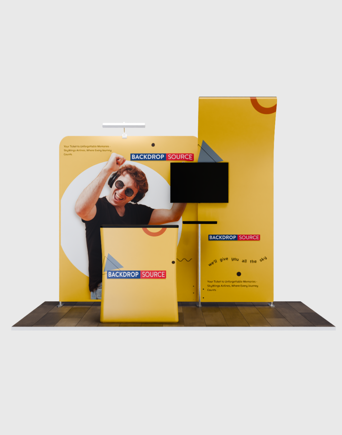 Portable Exhibit Display 3m x 3m - Model 6.