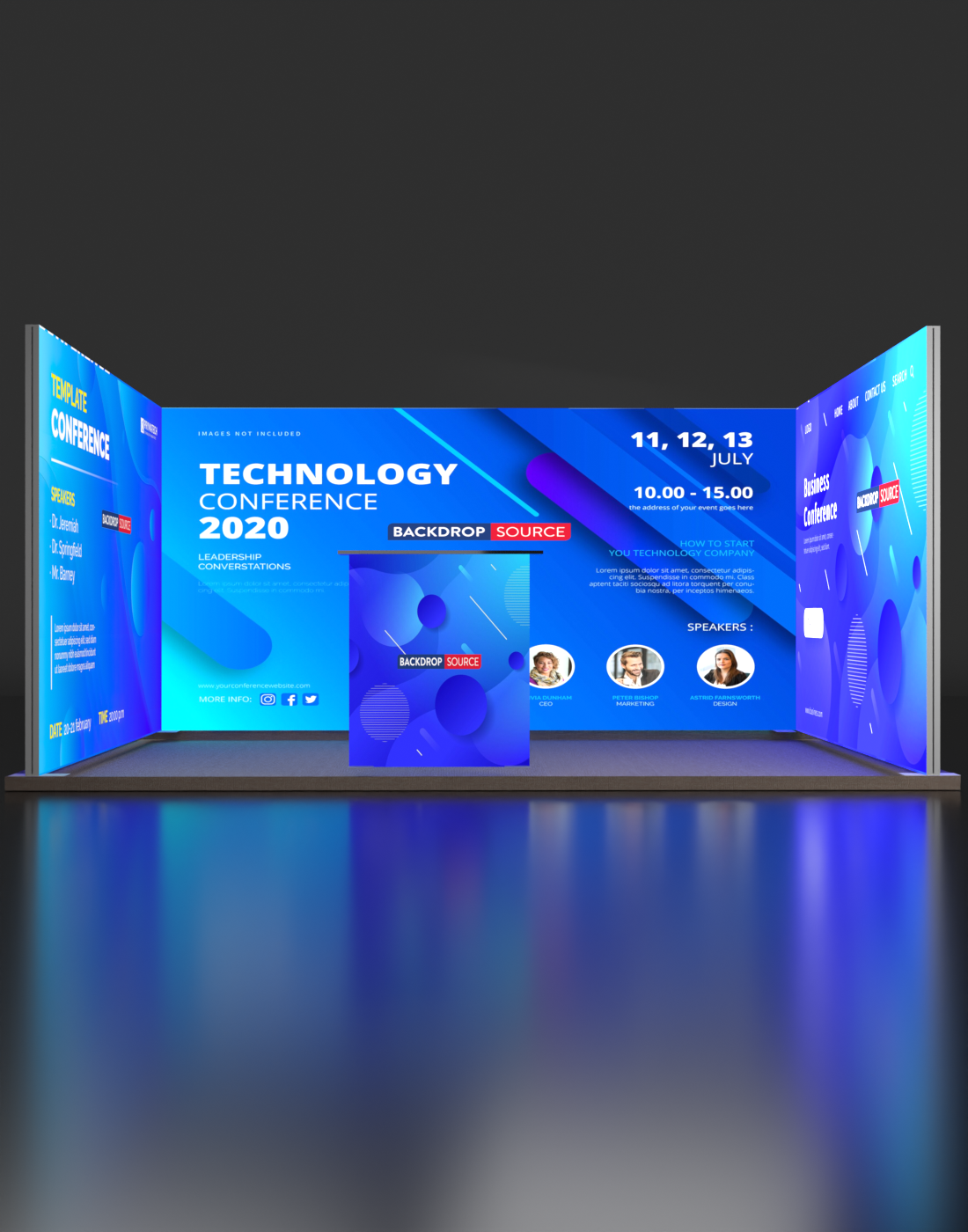 4m SEG Modular Lightbox Display for Tradeshows - Model 2.