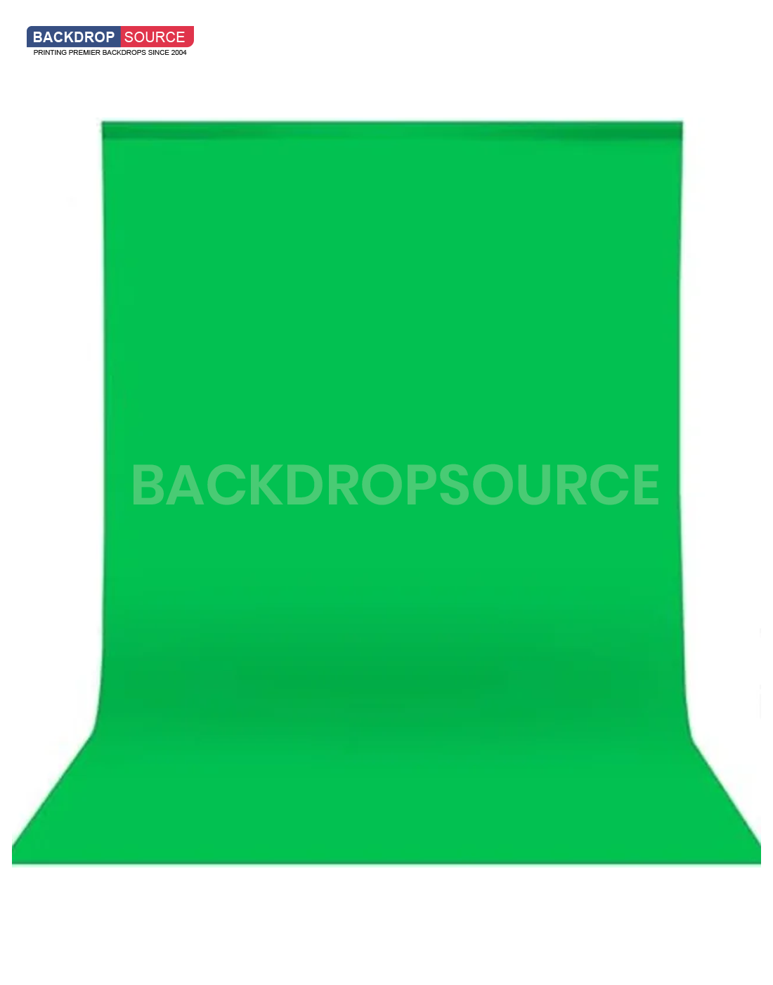 Professional green screen photo backdrop for chroma key video production and photography studio setup.