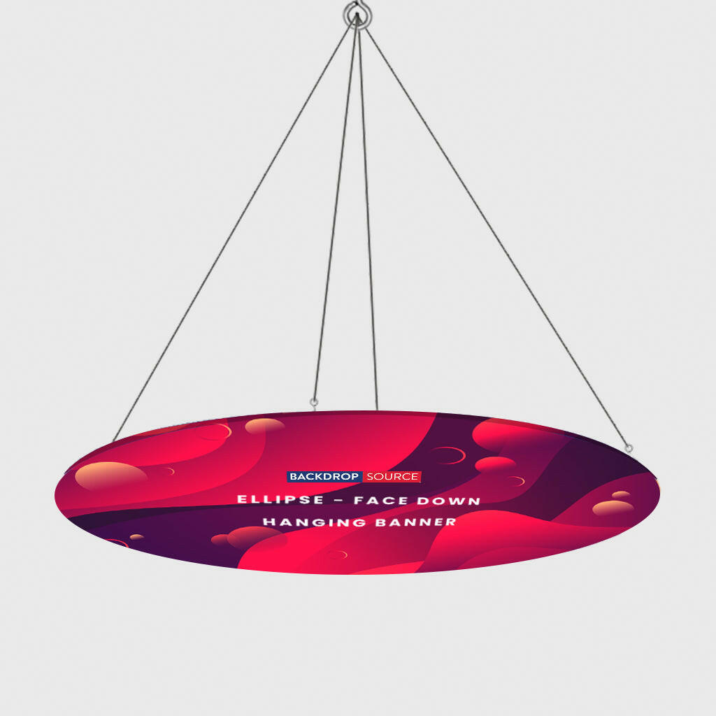 Sky Tube Ellipse Hanging Banner - Face Down.