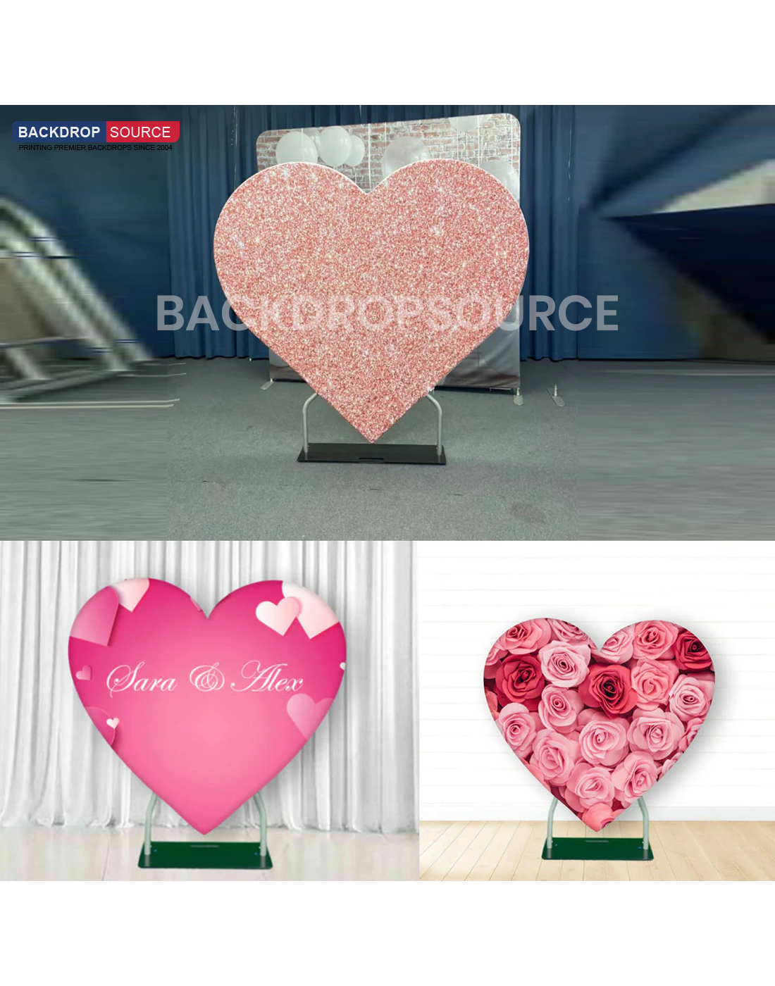 Heart Stand Backdrop.