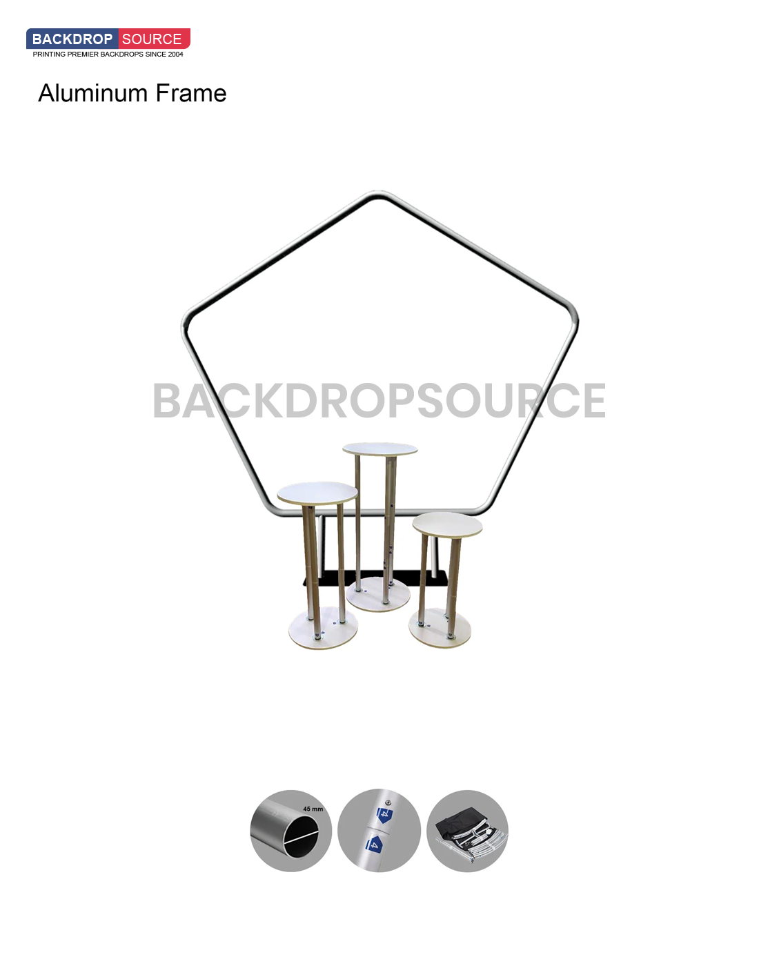 Hexagon Stand with Plinth.
