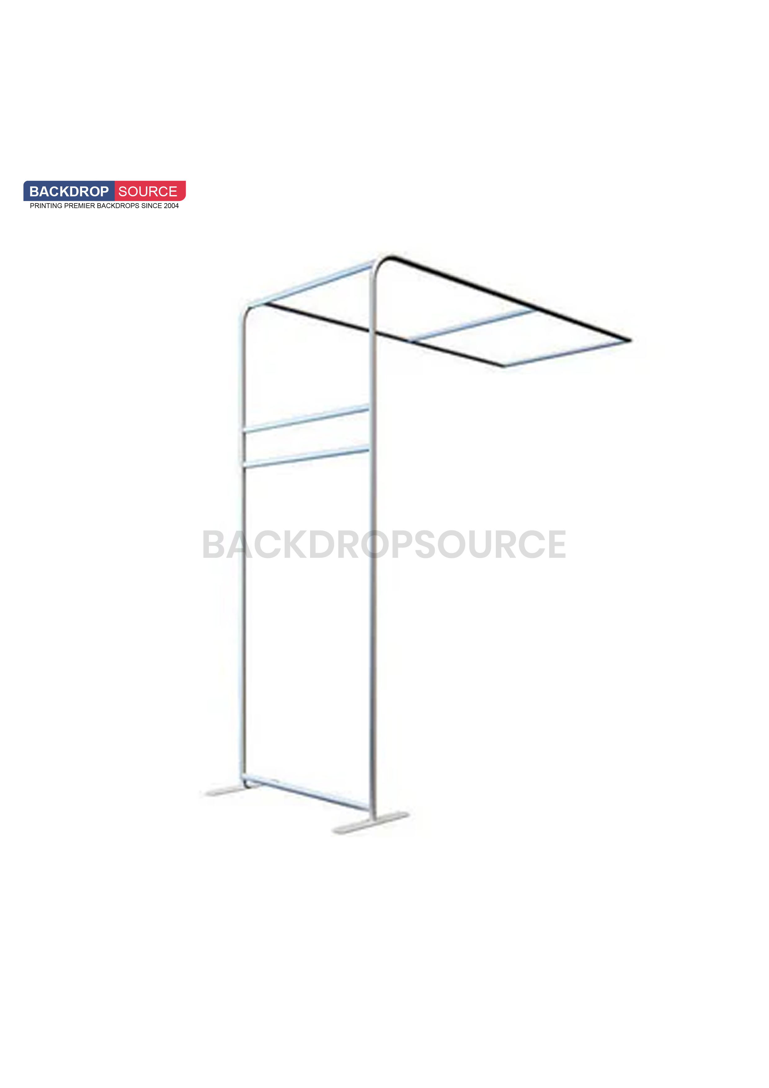 L-Shaped Arch Tube Fabric Display.