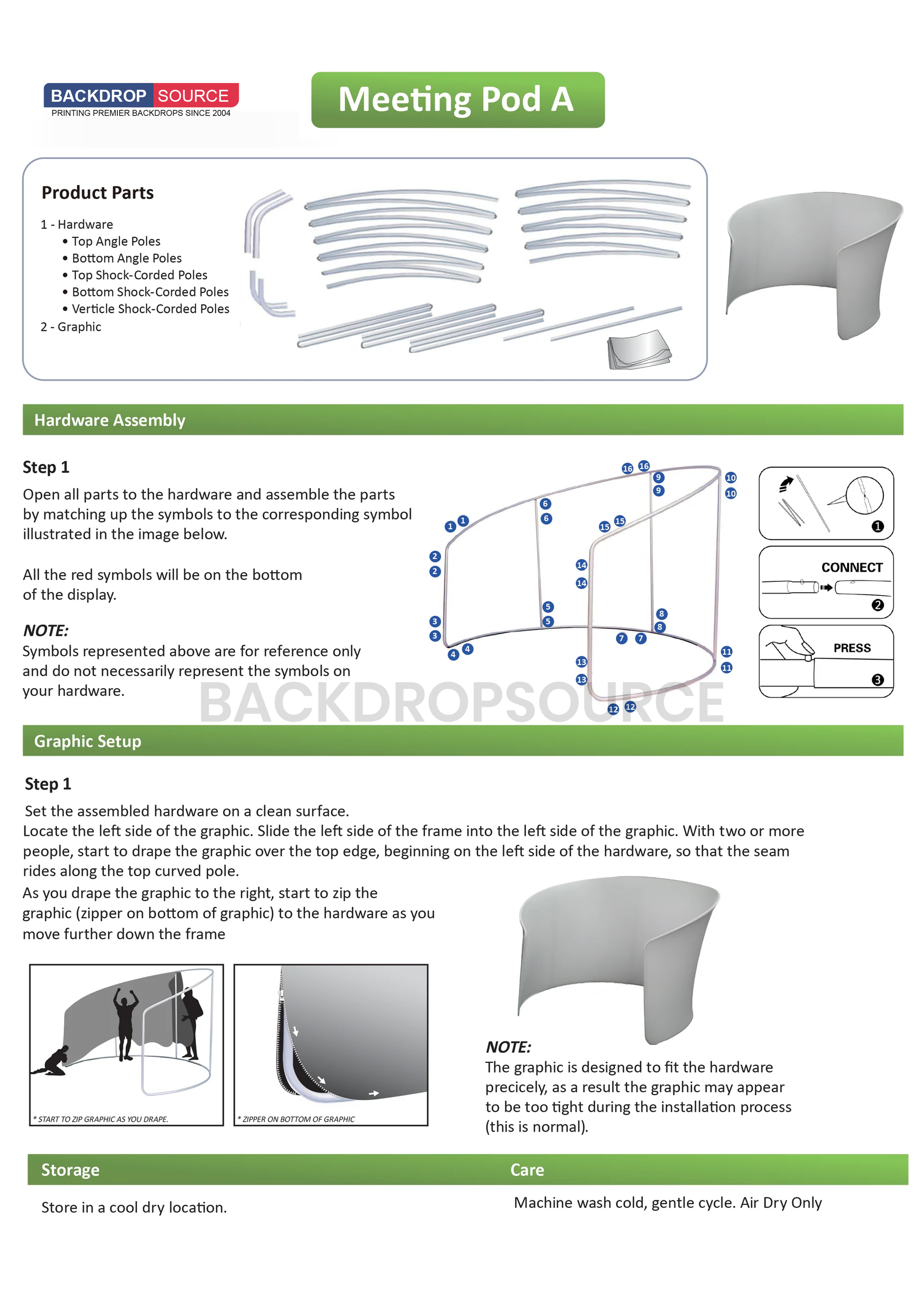 Meeting pod fabric display showcasing professional branding solutions for all events and corporate gatherings.